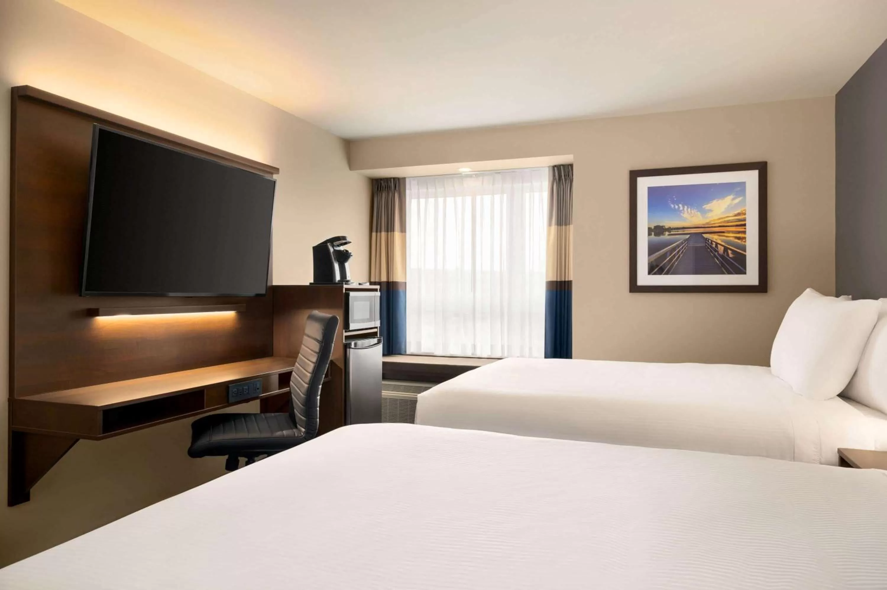 Queen Room with Two Queen Beds and Shower Only - Non-Smoking in Microtel Inn & Suites by Wyndham Aurora
