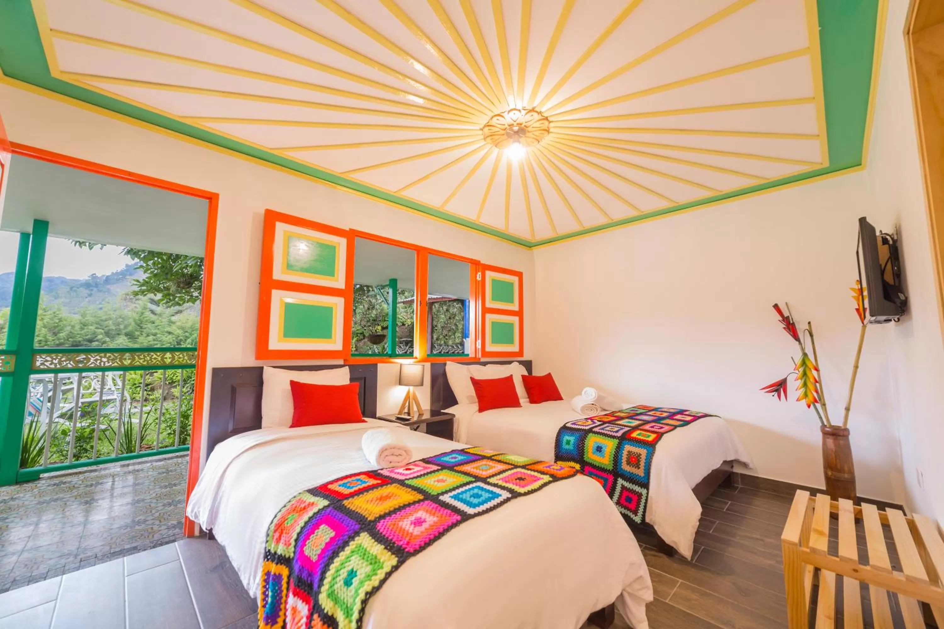 Quadruple Room in Hotel Mirador de Boquia Salento