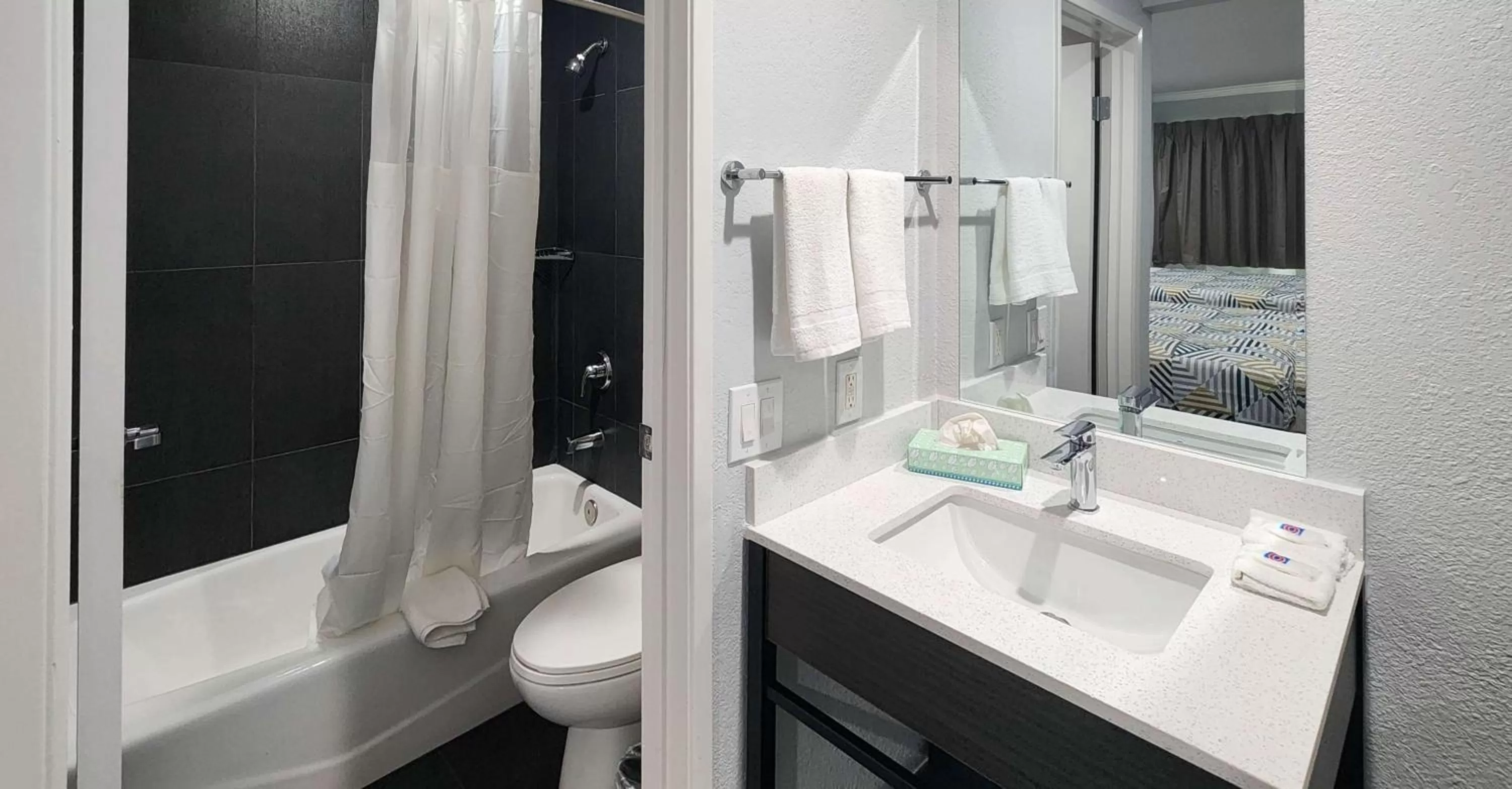 King Room with Roll-in Shower - Disability Access - Non-Smoking in Studio 6 Suites San Ysidro CA San Diego South Bay