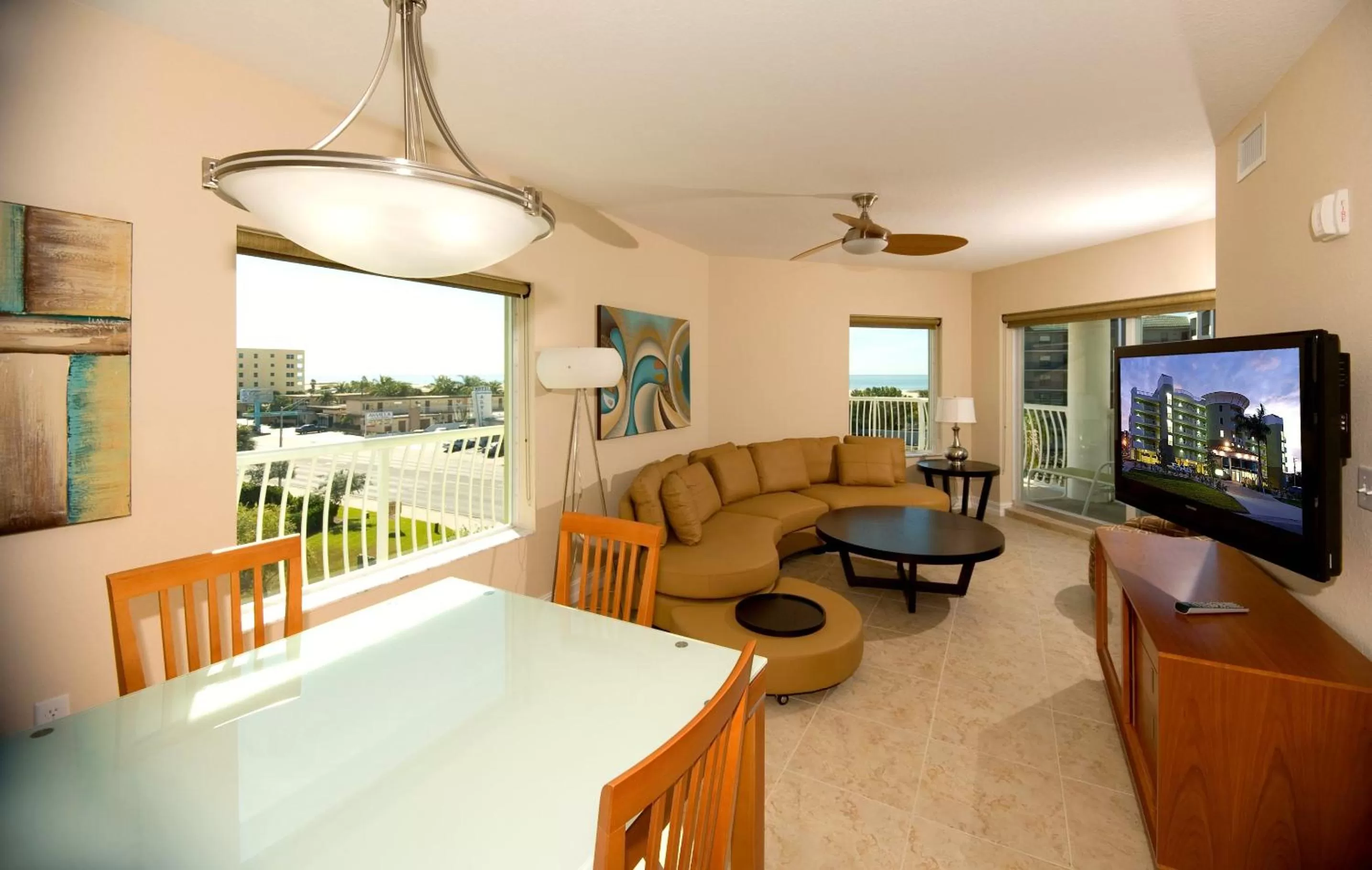 Two-Bedroom Suite with Balcony - Pool View in Crystal Palms Beach Resort