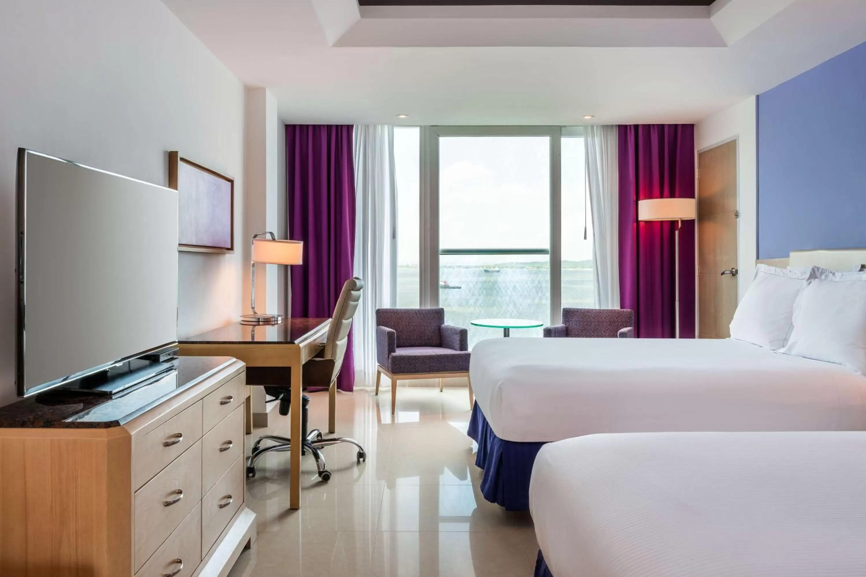 Queen Room with Two Queen Beds with Ocean View in Hilton Cartagena