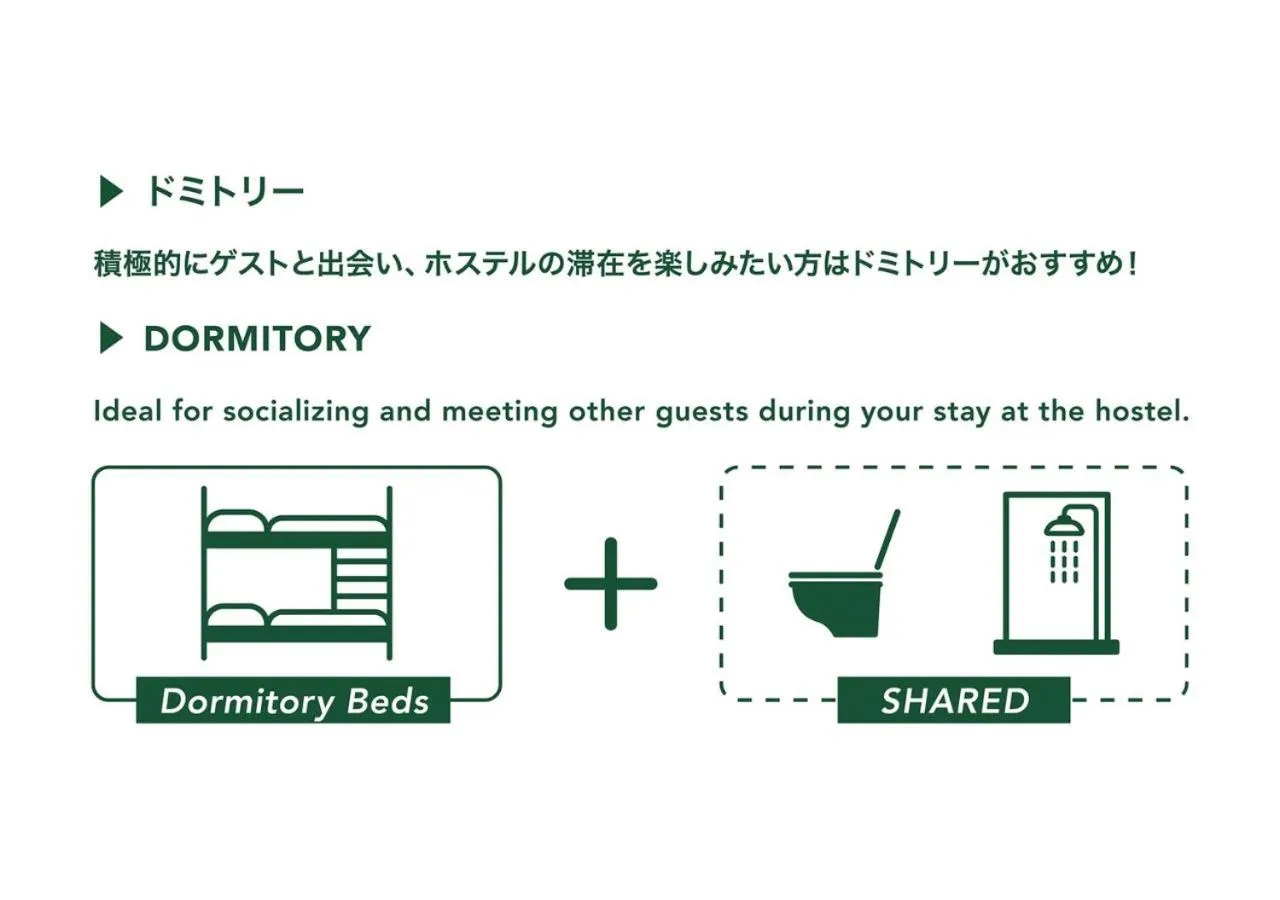 Bunk Bed in Mixed Dormitory Room in Hotel Graphy Nezu