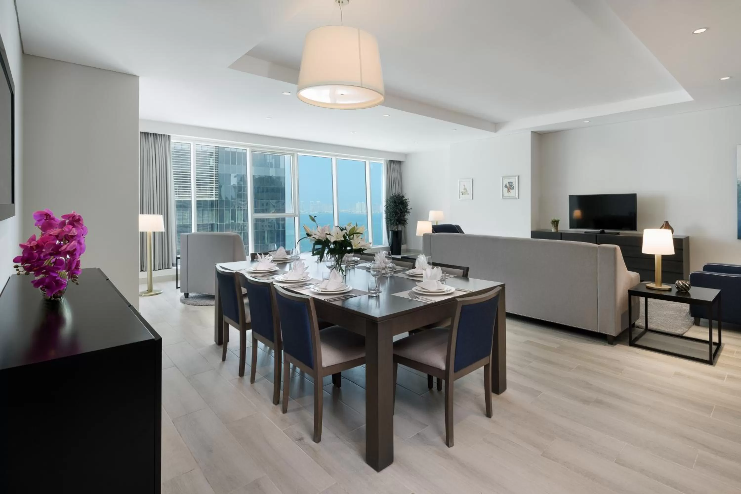 Executive Three Bedroom Partial Seaview Residence in Centara West Bay Hotel & Residences Doha