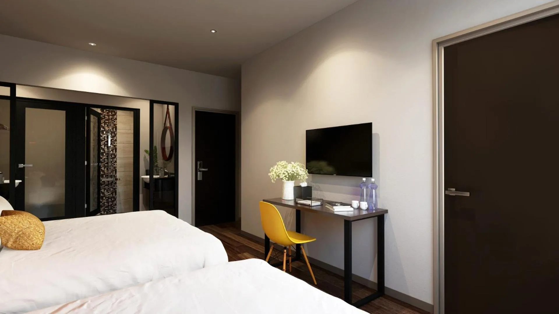 FAMILY ROOM (2 KINGS) WINDOW in The Square Hotel