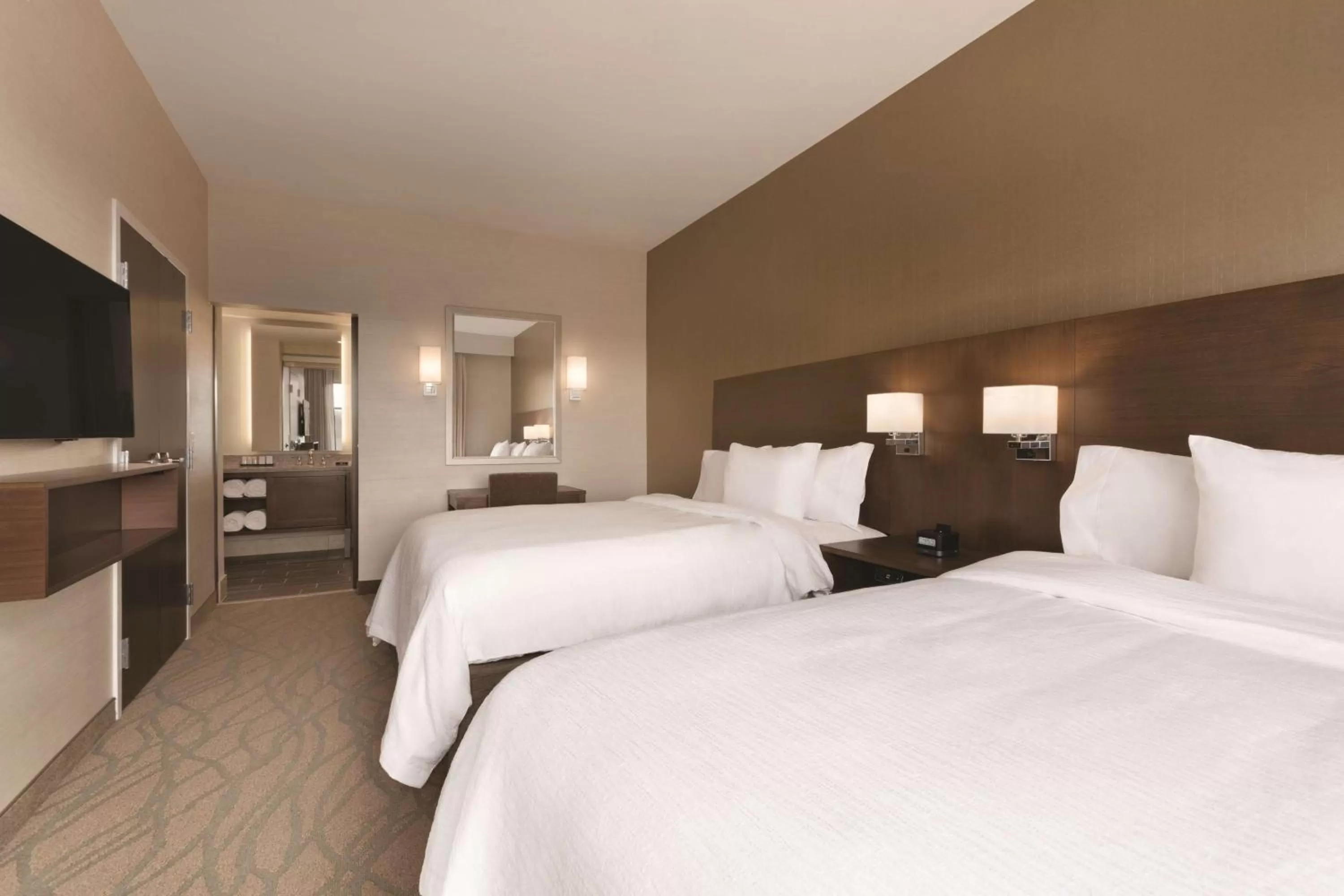 Two Room Suite with Two Queen Beds - Hearing Access in Embassy Suites by Hilton Akron Canton Airport