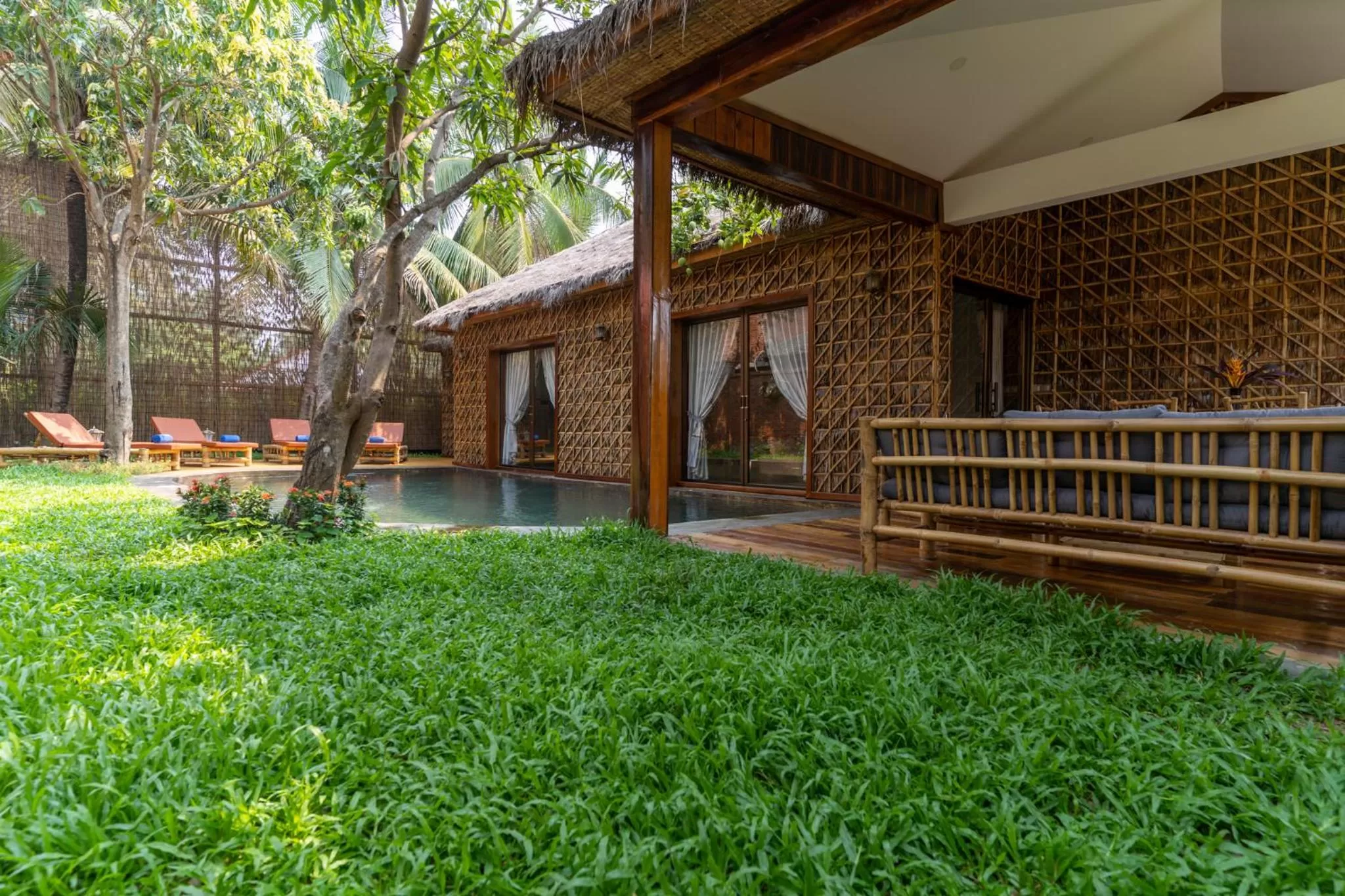 3-Bedroom Private Pool Villa in the Garden in Authentic Khmer Village Resort