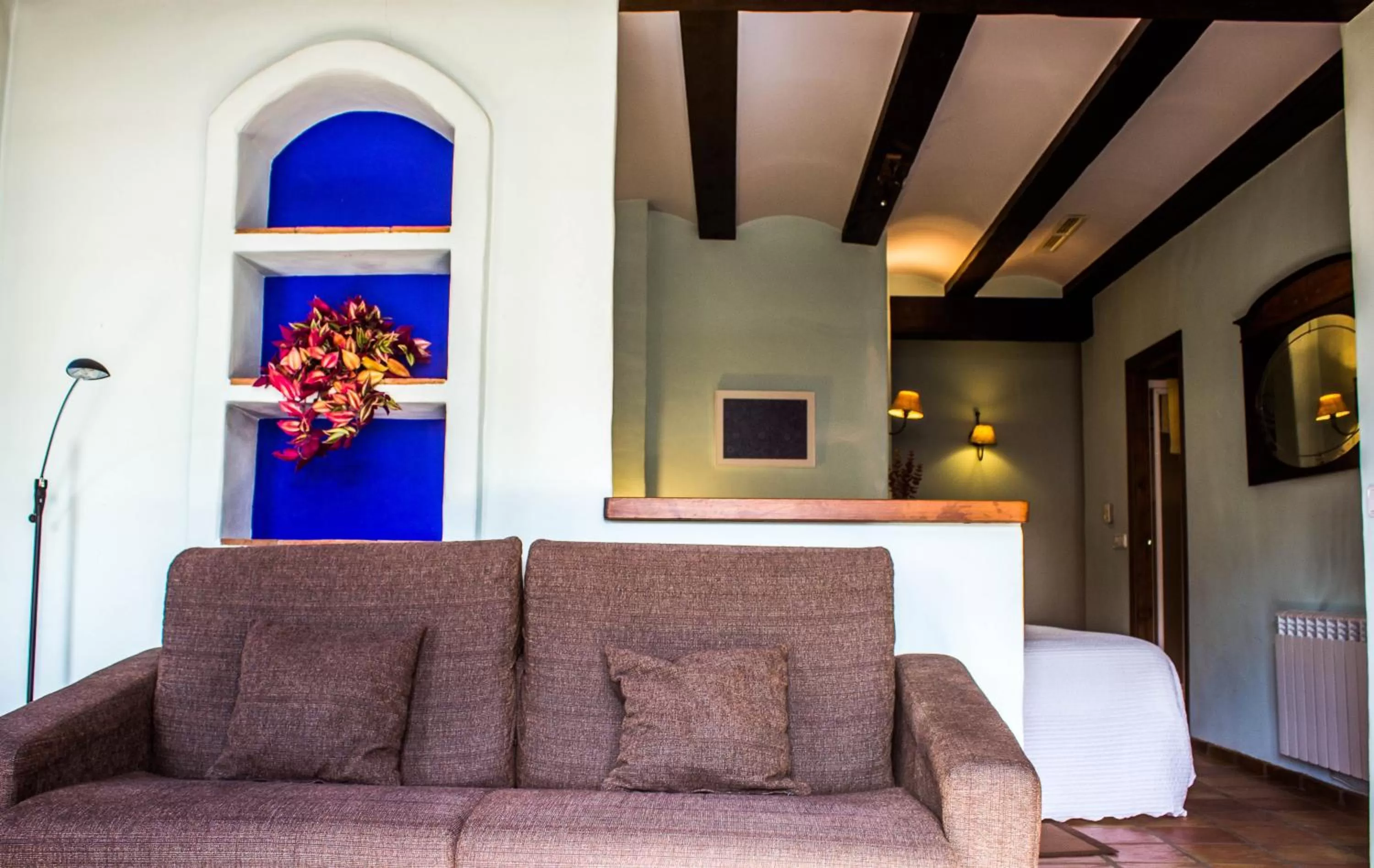 Double Room with Fireplace in La Font D'Alcala