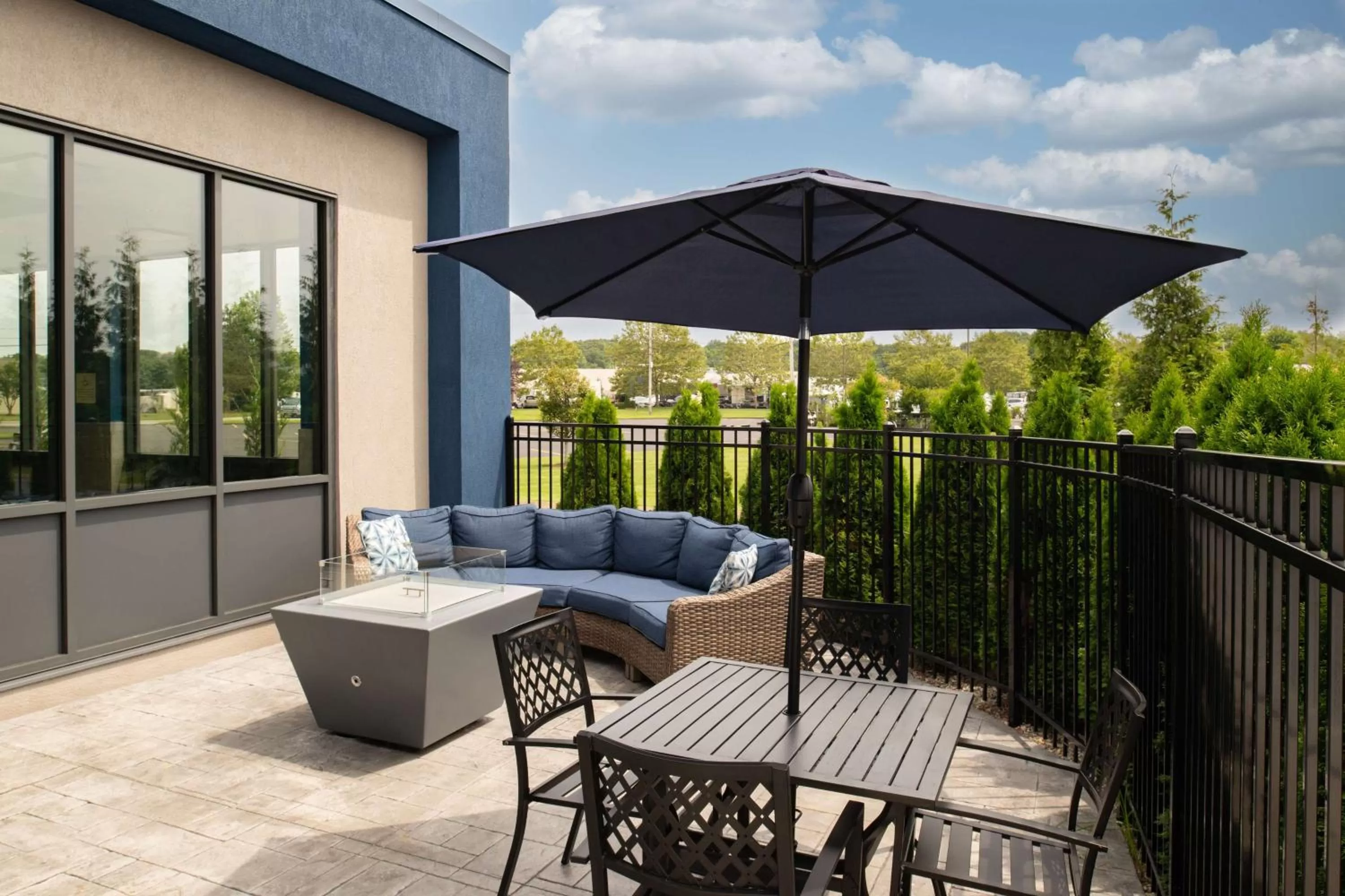 Patio in Hampton Inn Seekonk