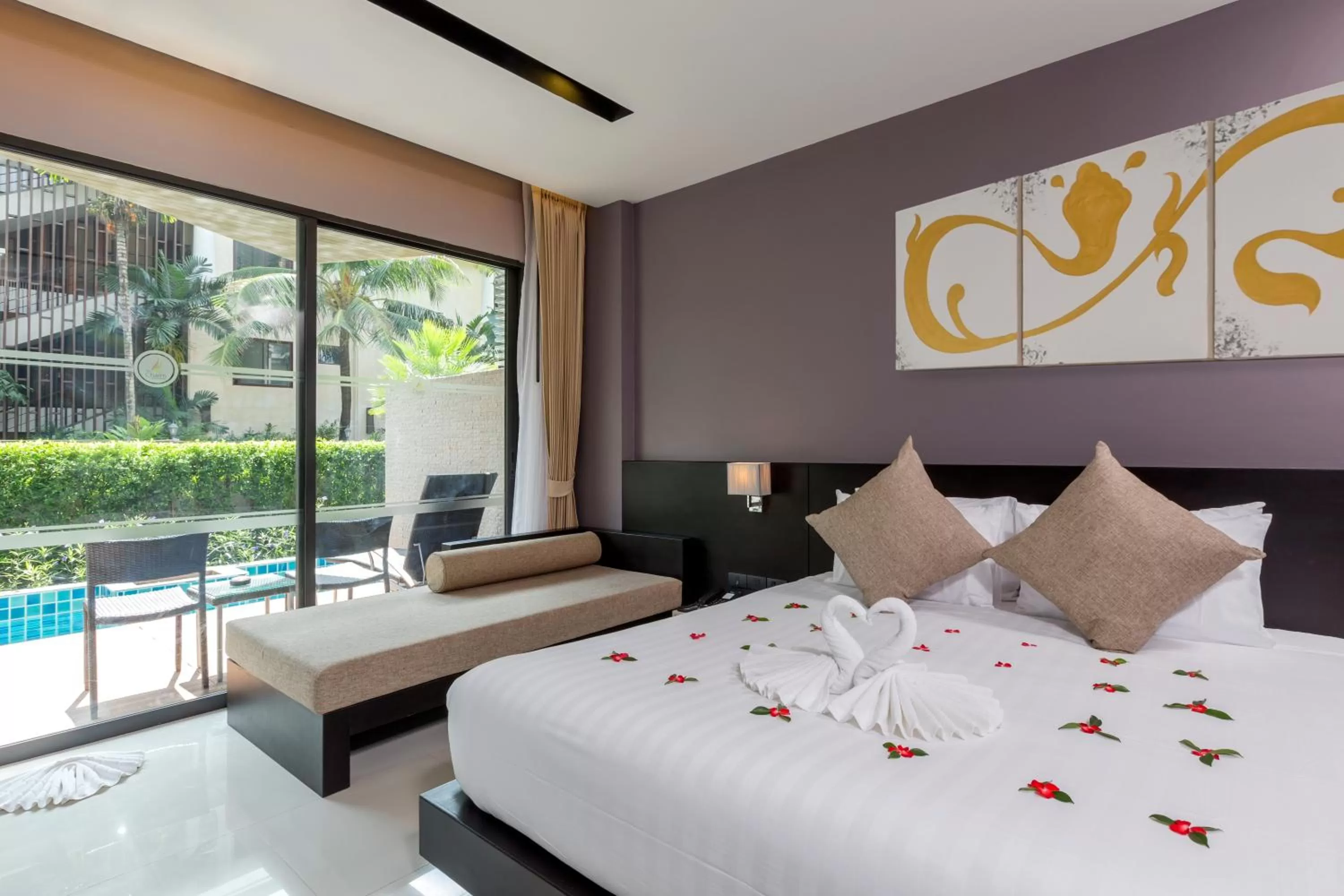 Deluxe Double Room with Pool Access in The Charm Resort Phuket