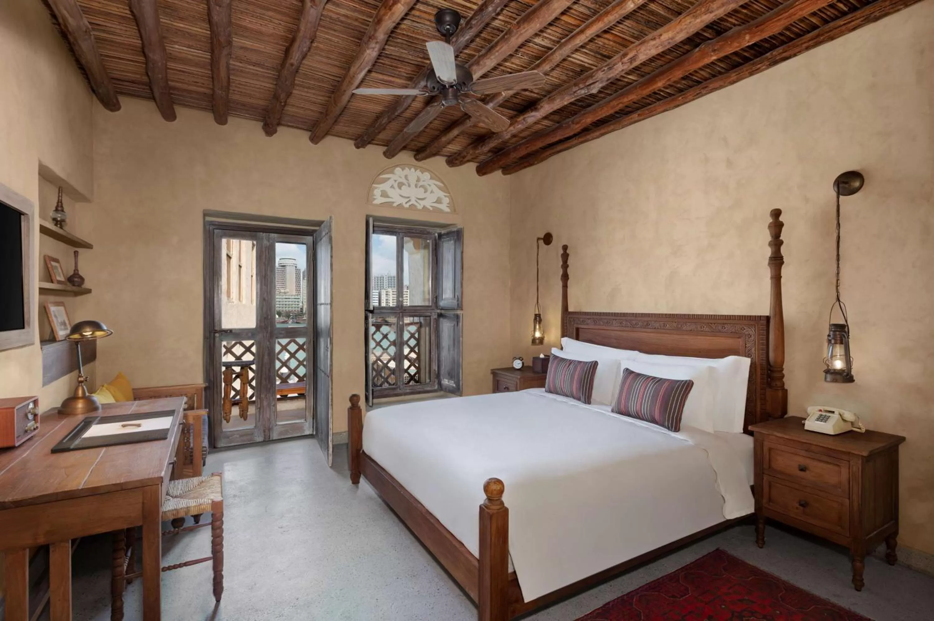 King Heritage Room with Balcony and Creek View in Al Seef Heritage Hotel Dubai, Curio Collection by Hilton