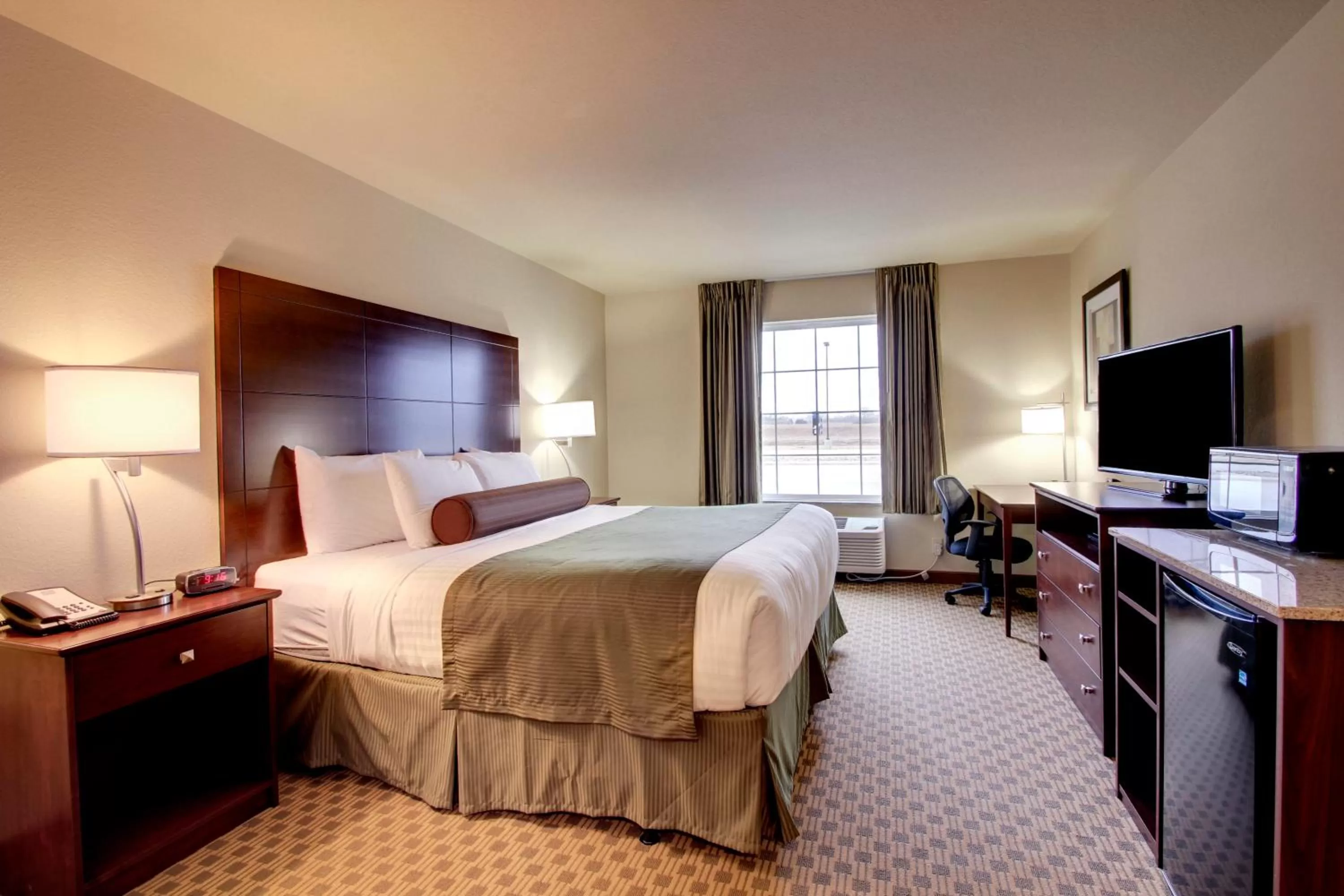 King Room with Roll-In Shower - Disability Access in Cobblestone Inn & Suites Steele