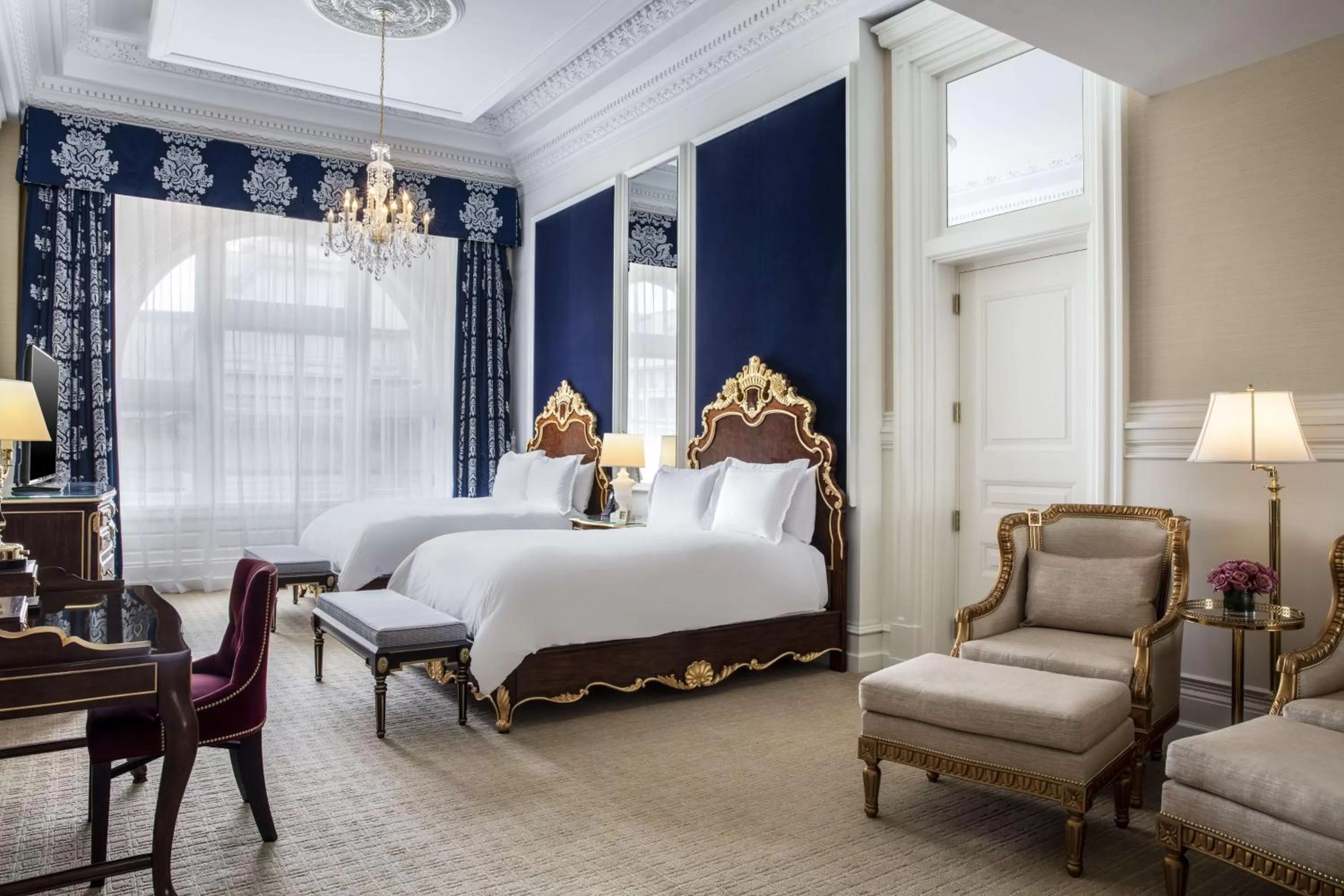 Premium Queen Room with Two Queen Beds and Roll-in Shower - Mobility and Hearing Accessible in Waldorf Astoria Washington DC