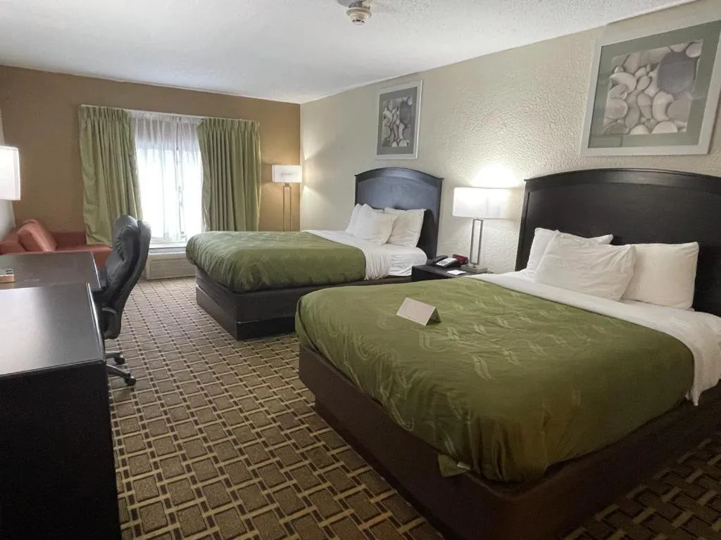 Quadruple Room with Two Queen Beds and Pool View - Non Smoking in Quality Inn Vincennes