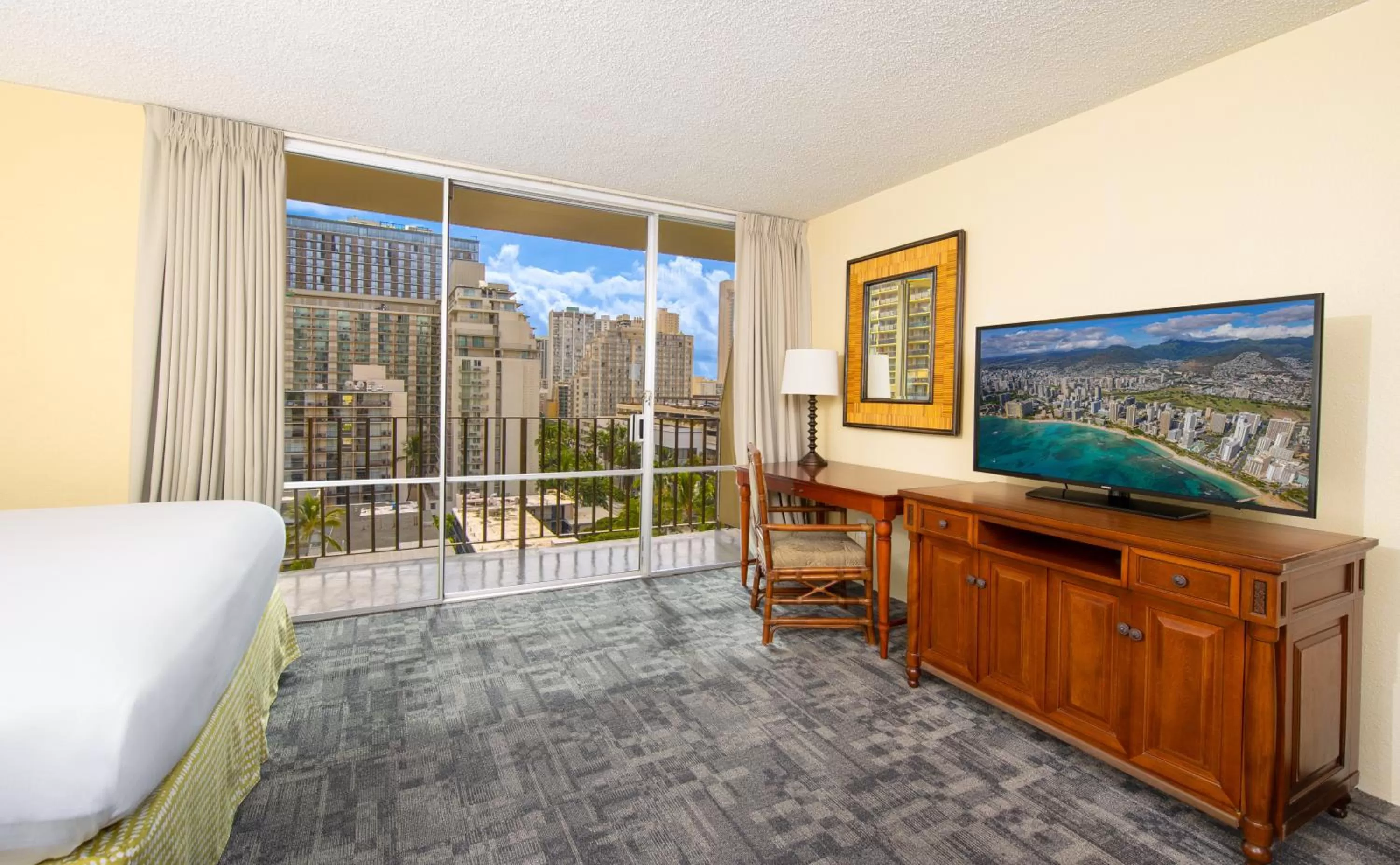 City View Deluxe One King with Kitchen in Ohia Waikiki Studio Suites
