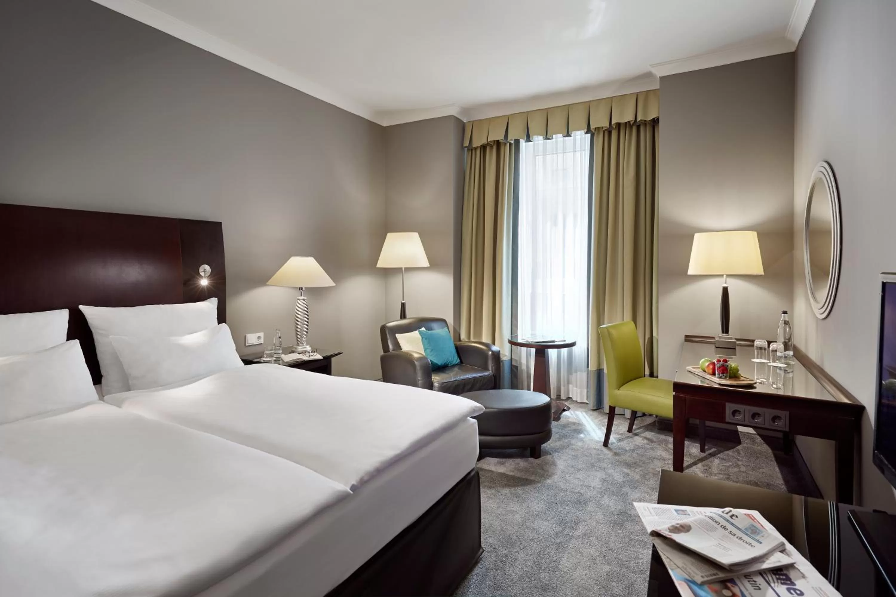 Bed in Lindner Hotel Cologne City Plaza, part of JdV by Hyatt