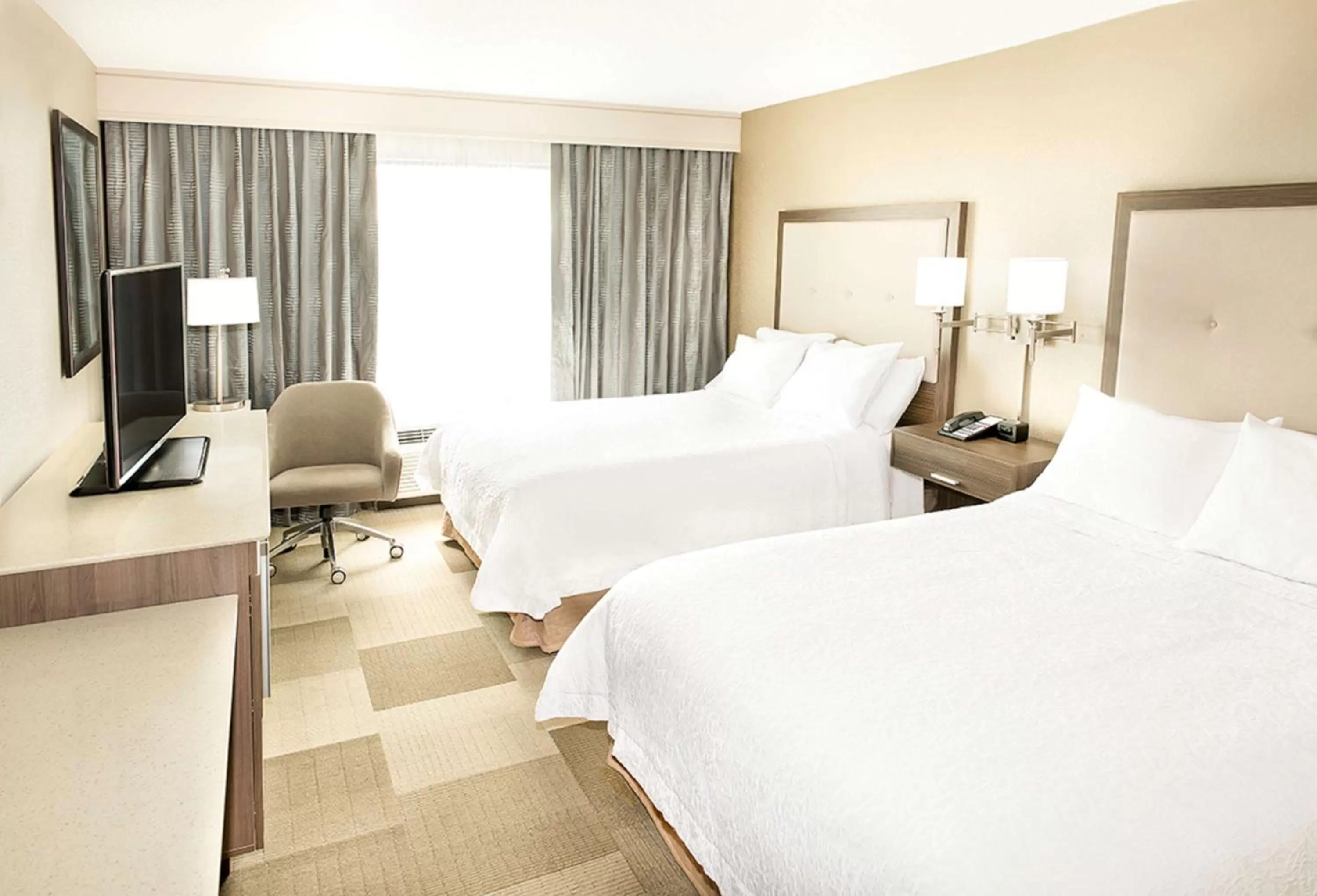 Queen Room with Two Queen Beds in Hampton Inn & Suites by Hilton Bolton