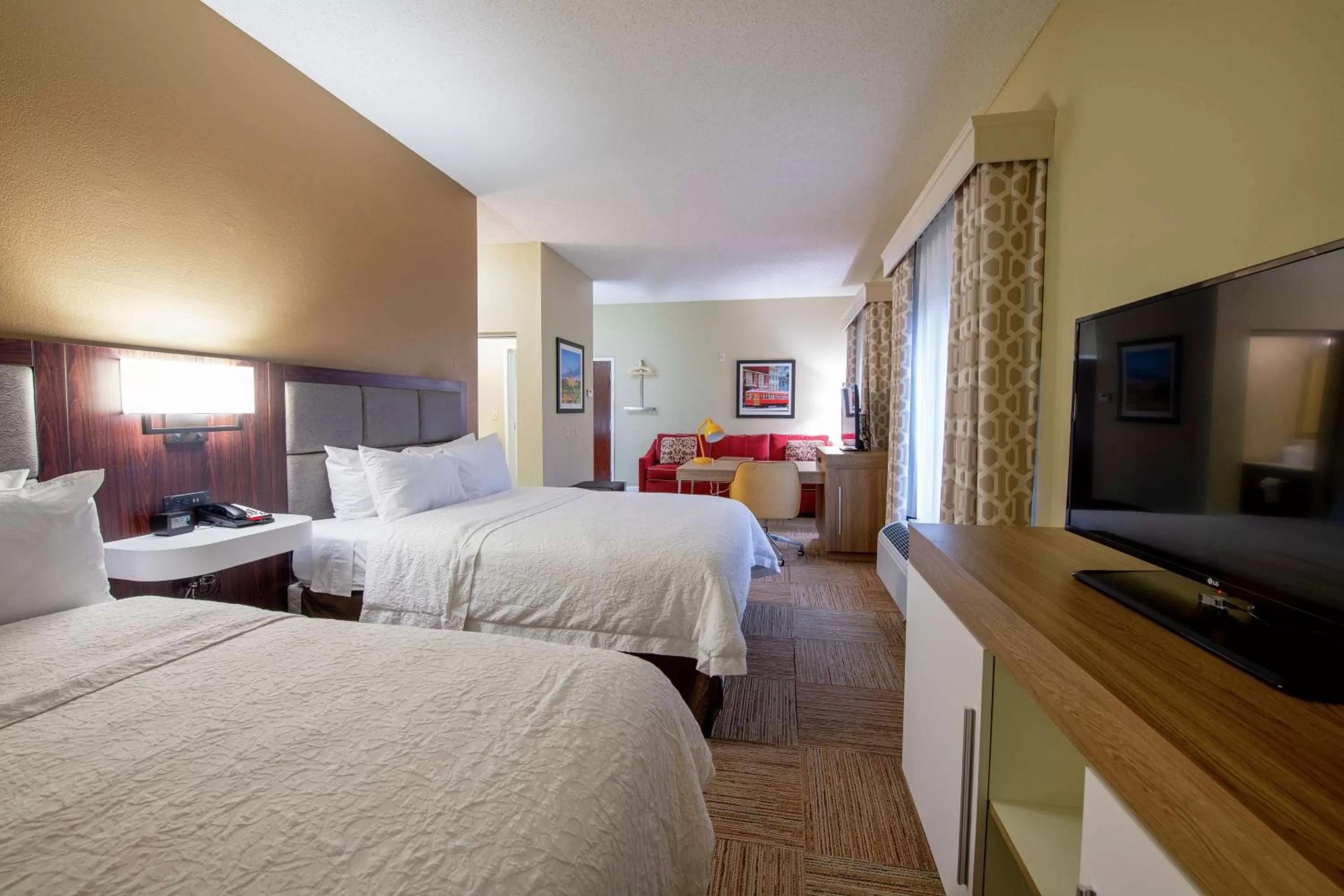 Queen Studio Suite with Two Queen Beds - Non-Smoking in Hampton Inn and Suites Lafayette