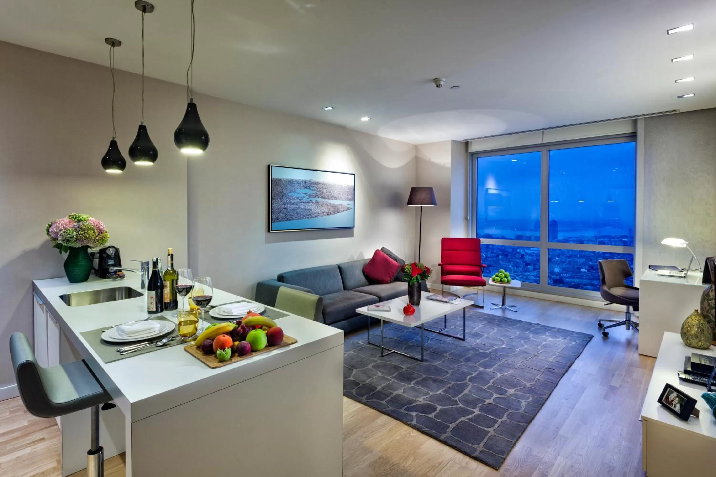 Deluxe One-Bedroom Apartment with Sea View in Fraser Place Anthill Istanbul