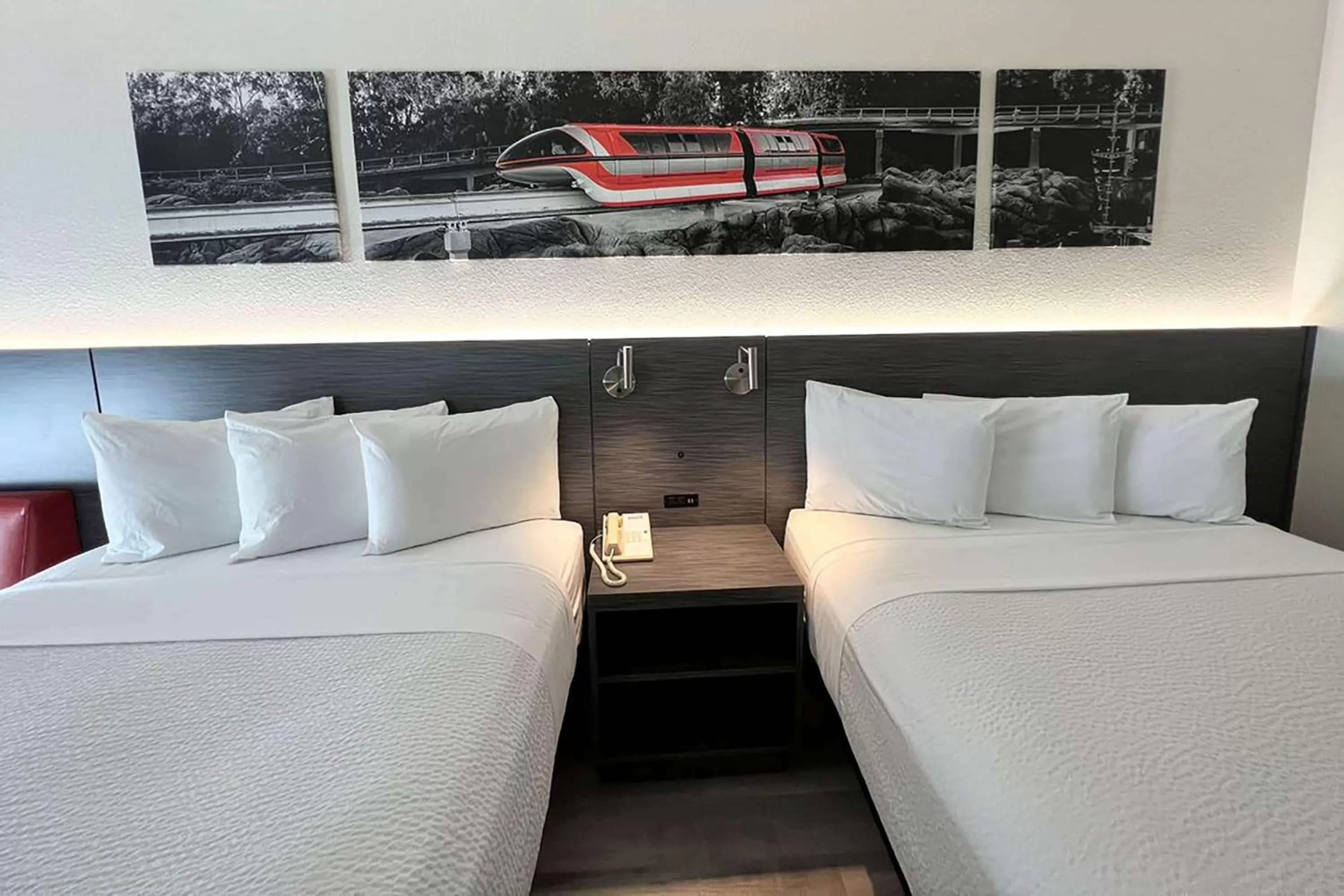 Queen Room with Two Queen Beds and Bath Tub - Mobility/Hearing Accessible - Non-Smoking in Ramada by Wyndham Anaheim Convention Center