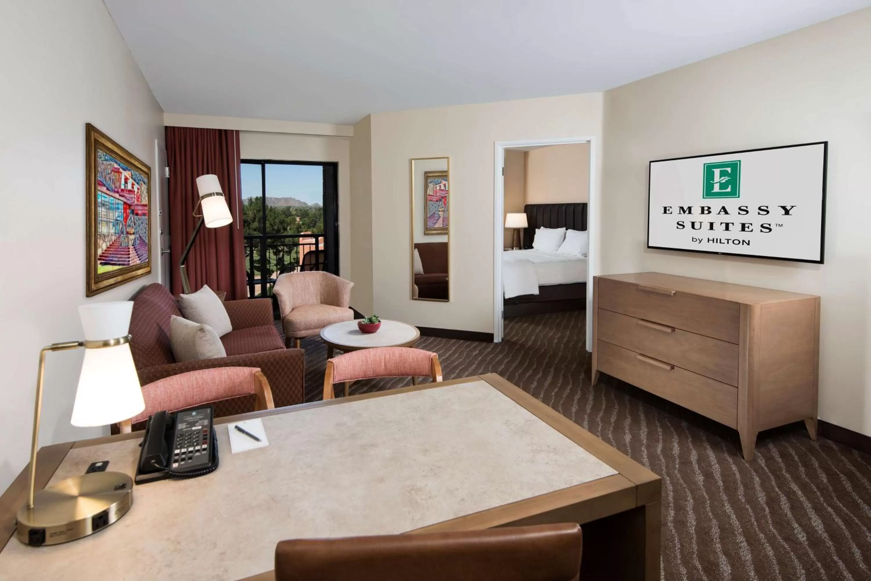 King Suite with Mountain View in Embassy Suites by Hilton Phoenix Scottsdale