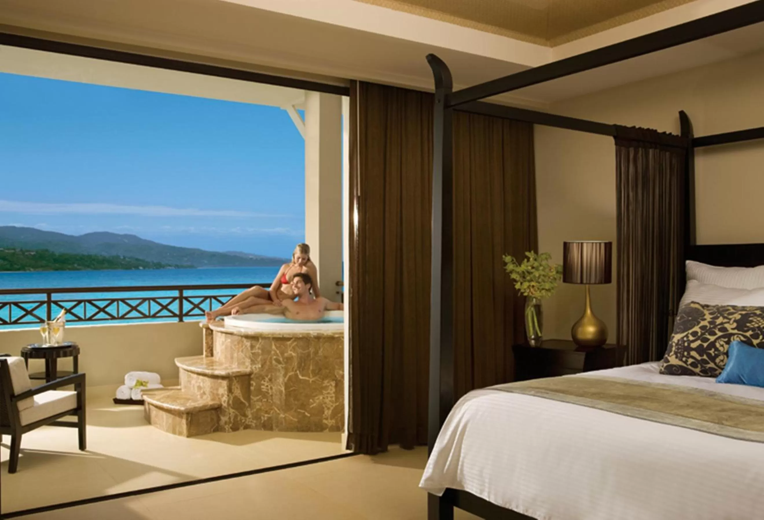 Balcony/Terrace, Bed in Secrets St James Adults Only - All Inclusive
