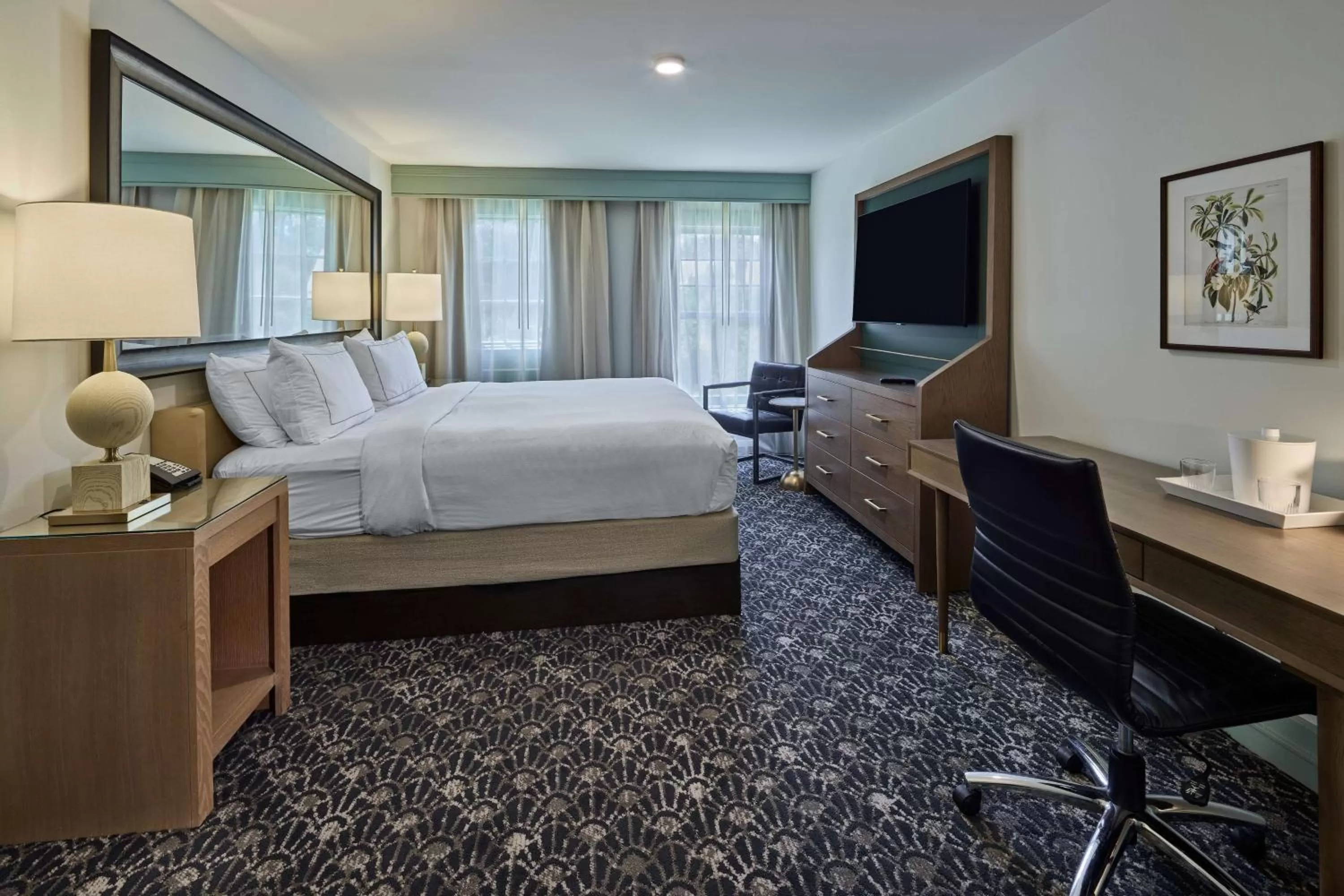 King Room with Roll-In Shower - Mobility/Hearing Accessible in The Partridge Inn Augusta, Curio Collection by Hilton