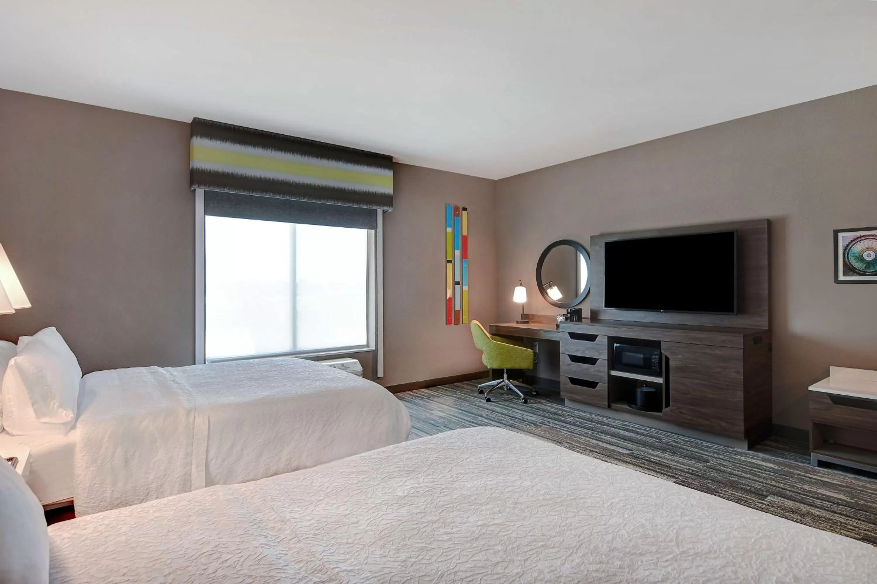 Queen Room with Two Queen Beds - Hearing Access/Non-Smoking in Hampton Inn & Suites Canal Winchester Columbus