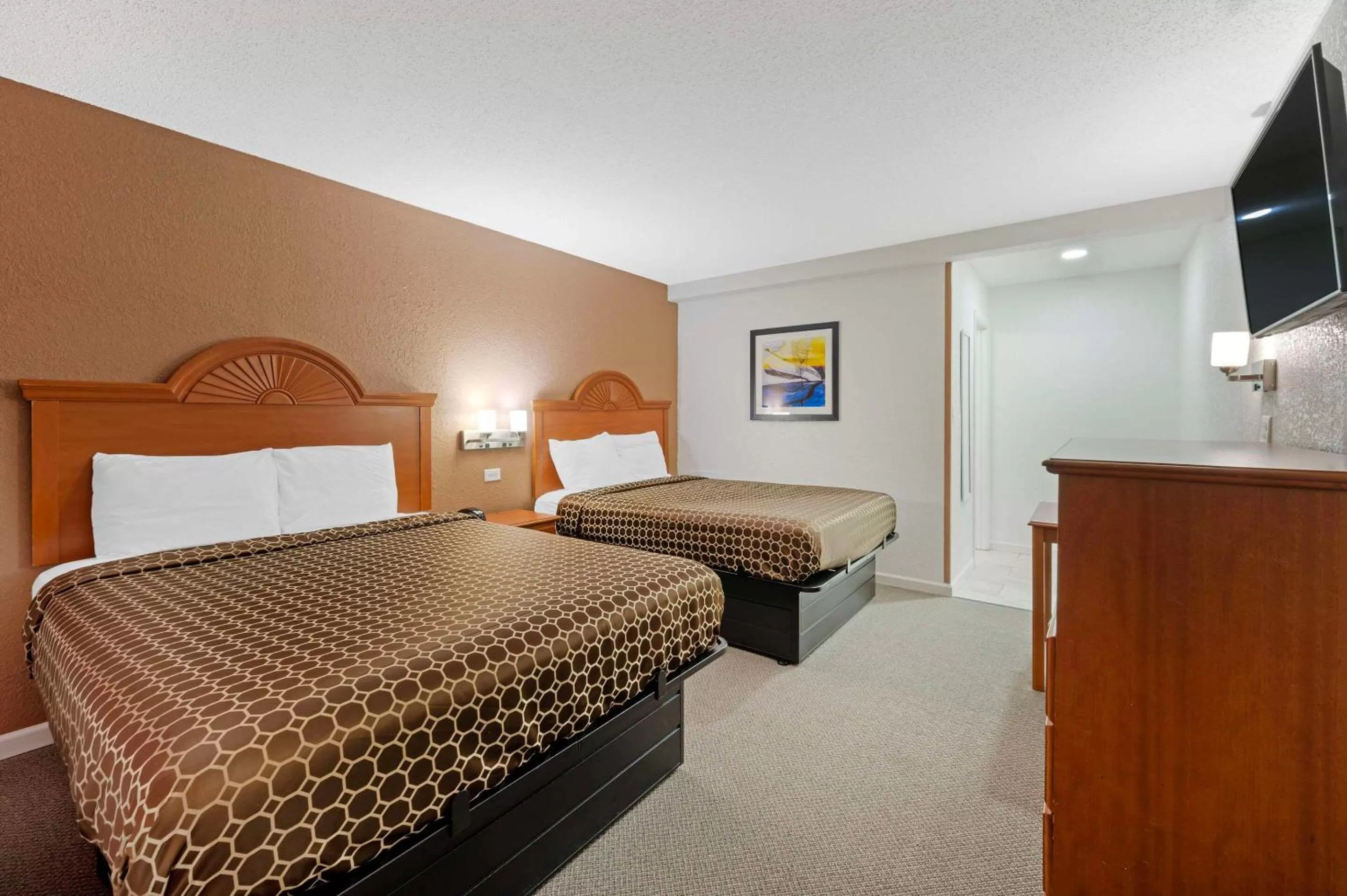 Double Room with Two Double Beds - Non-Smoking in Rodeway Inn Terre Haute near University