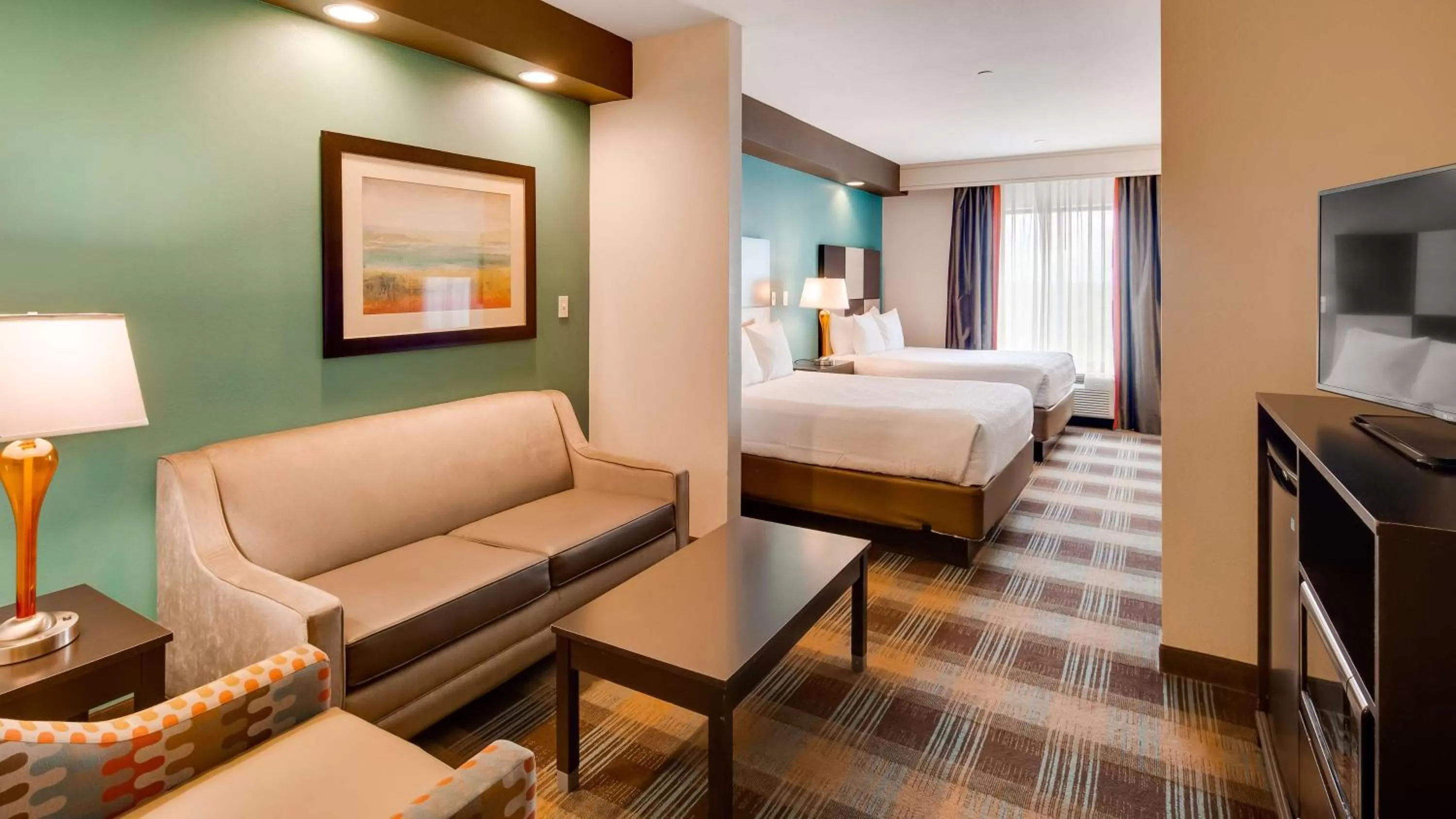 Queen Suite with Two Queen Beds and Walk-In Shower - Non-Smoking in Best Western Plus Atrium Inn & Suites