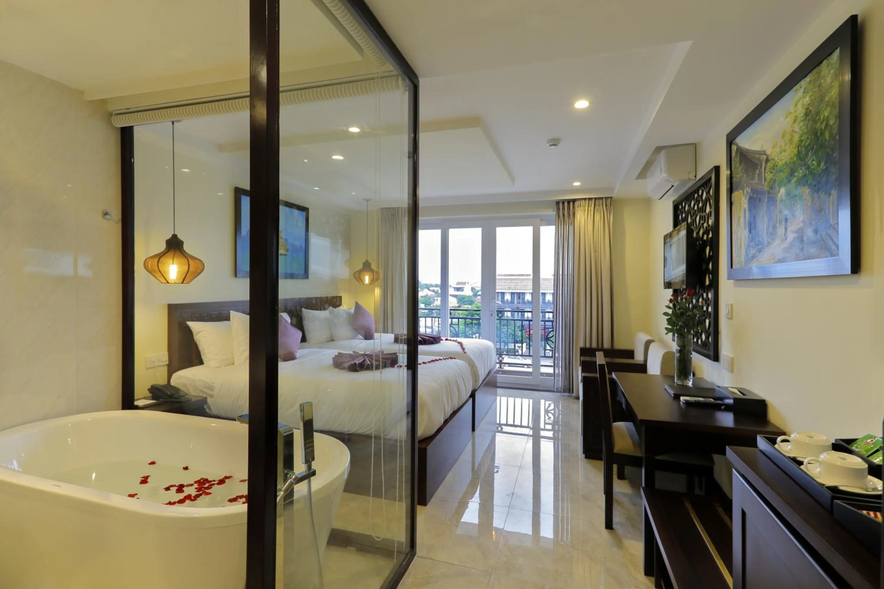 Deluxe Double or Twin Room with River View in River Suites Hoi An