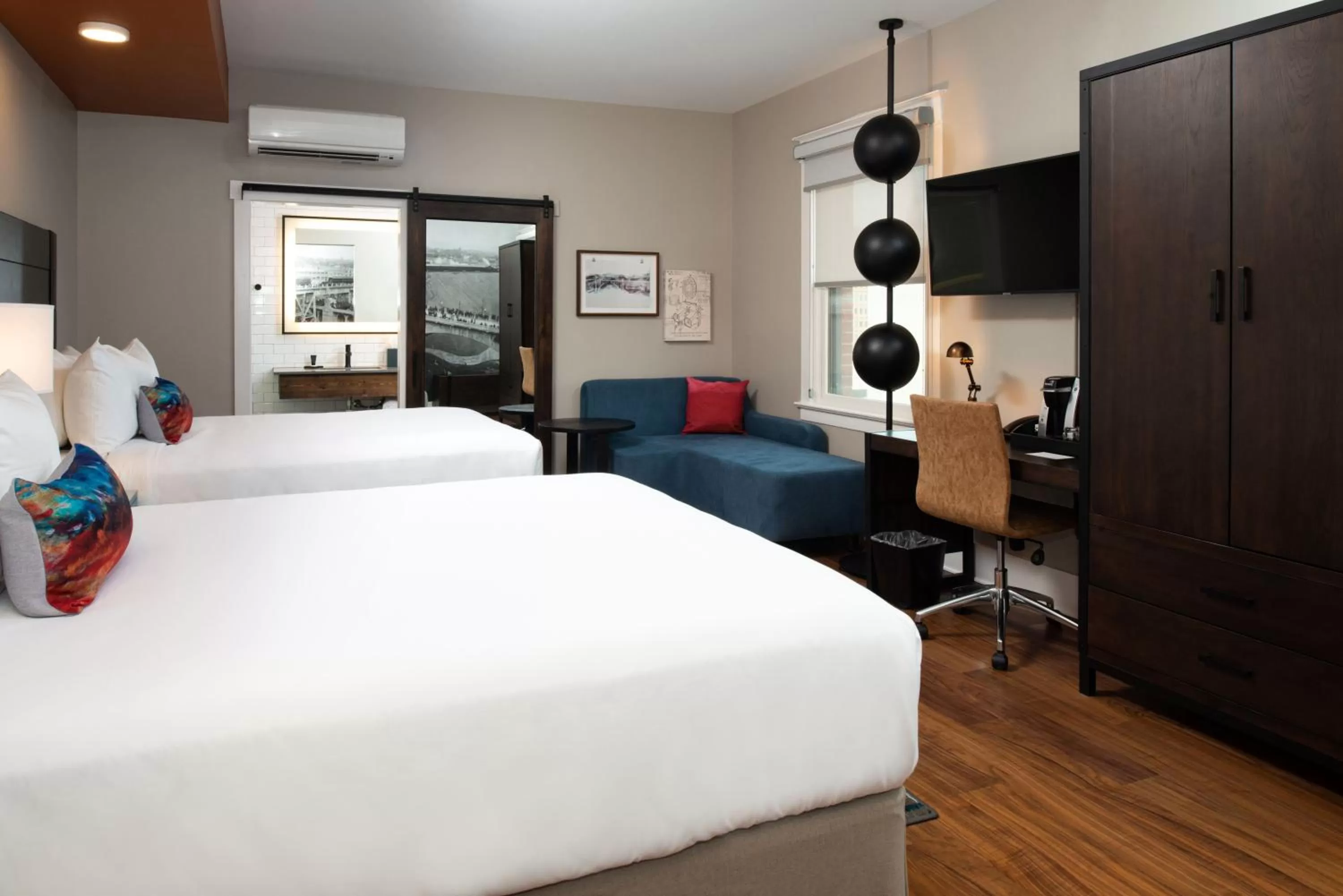 Standard Queen Room with Two Queen Beds and City View in Hotel Indigo Spokane Downtown by IHG