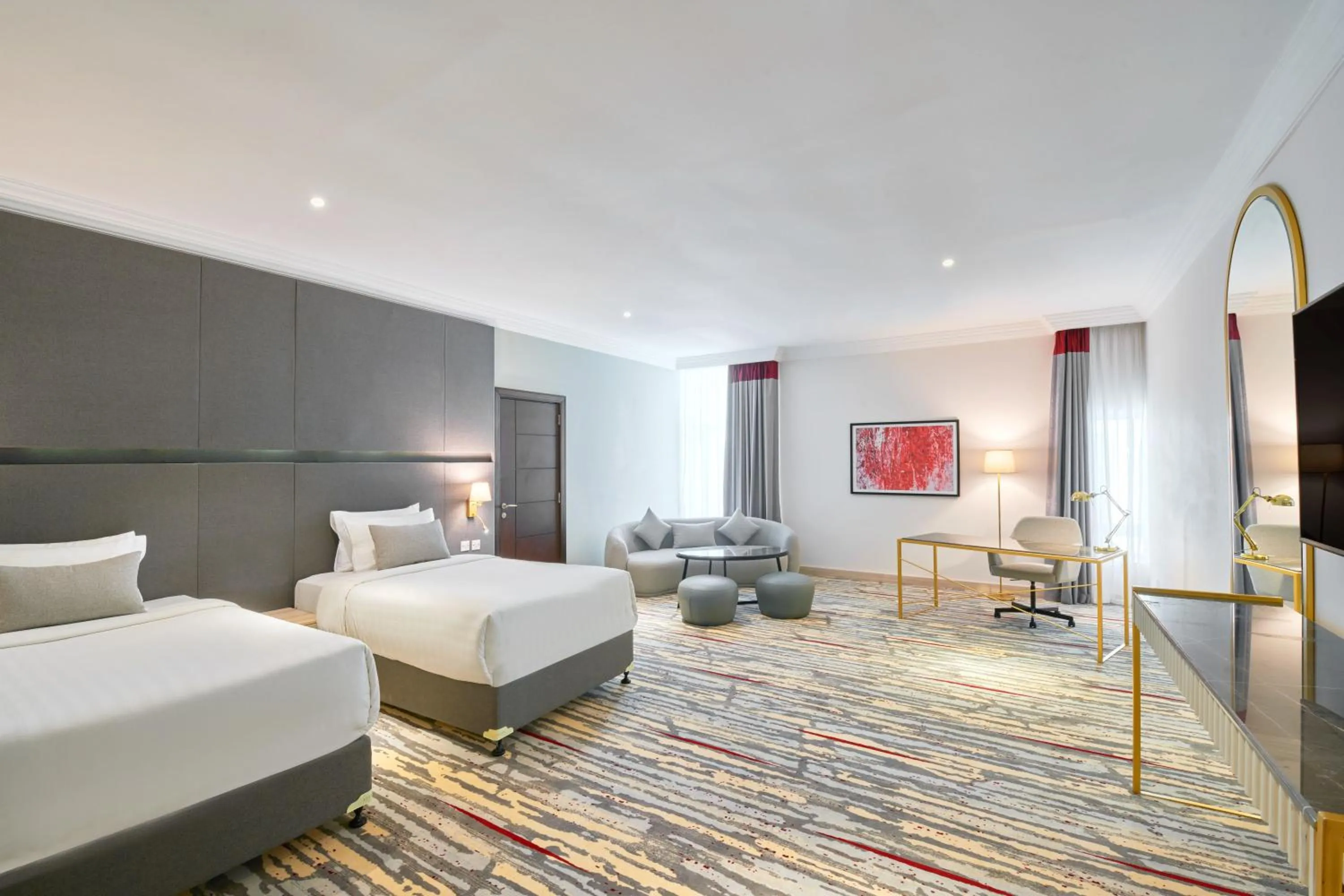 Classy Room with Two Single Beds and City/Pool View - Non-Smoking in Ramada by Wyndham Doha Old Town