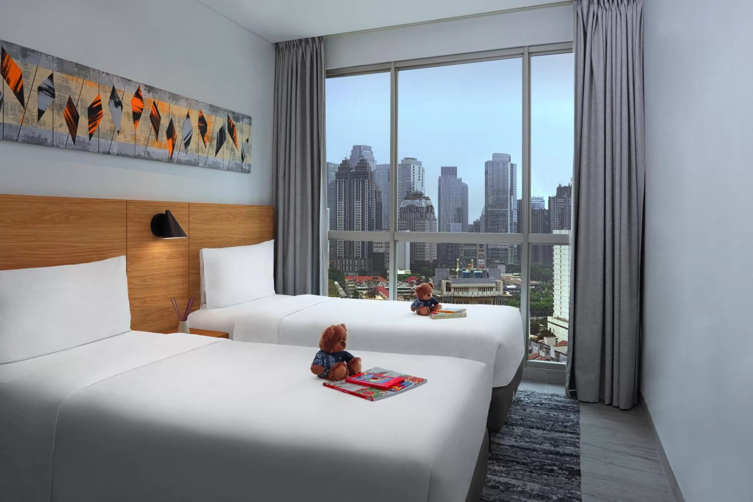 One-Bedroom Deluxe Twin in Citadines Sudirman Jakarta