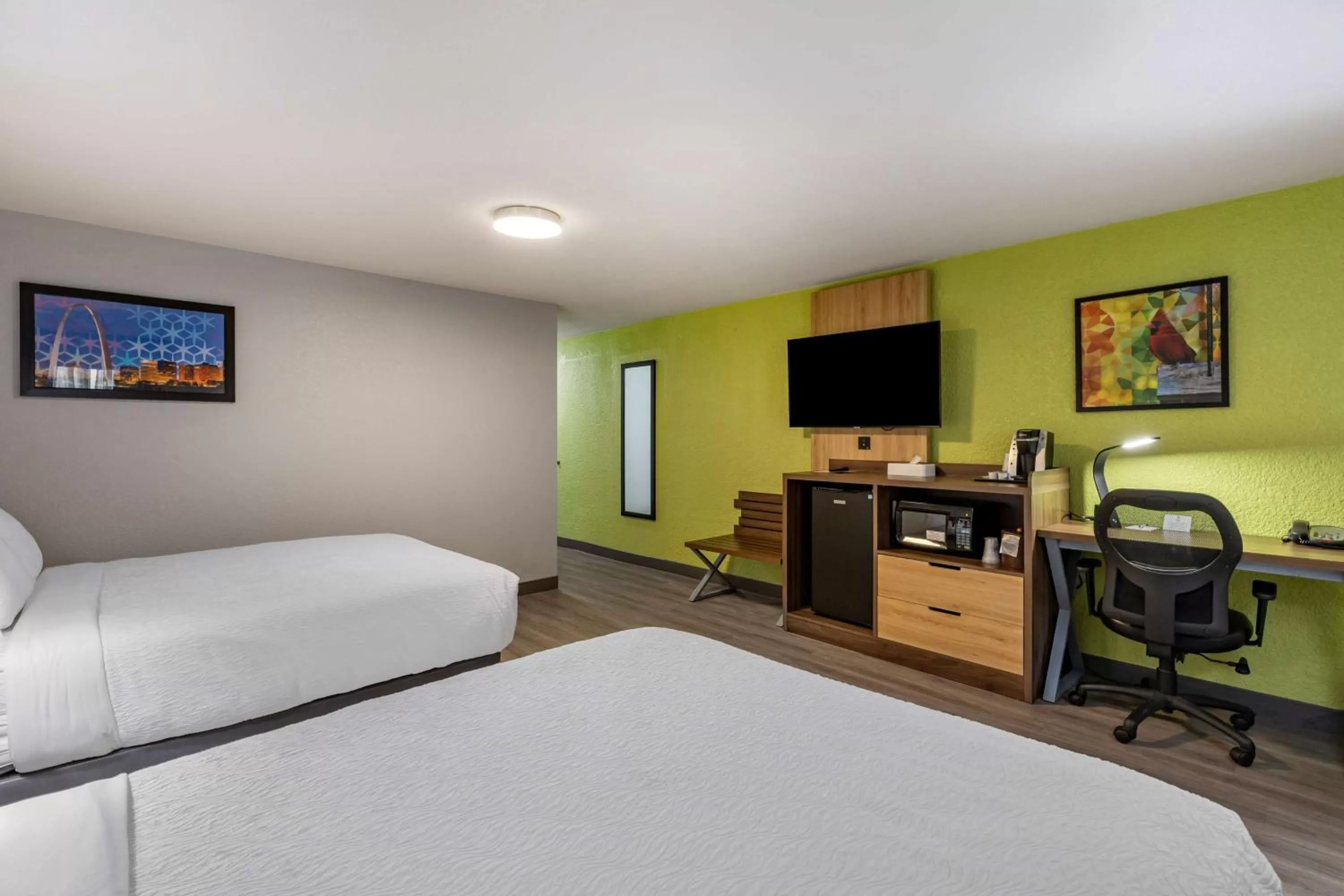 Queen Room with Two Queen Beds and Walk-In Shower - Mobility Accessible/Non-Smoking in Best Western Plus St. Louis West-Westport