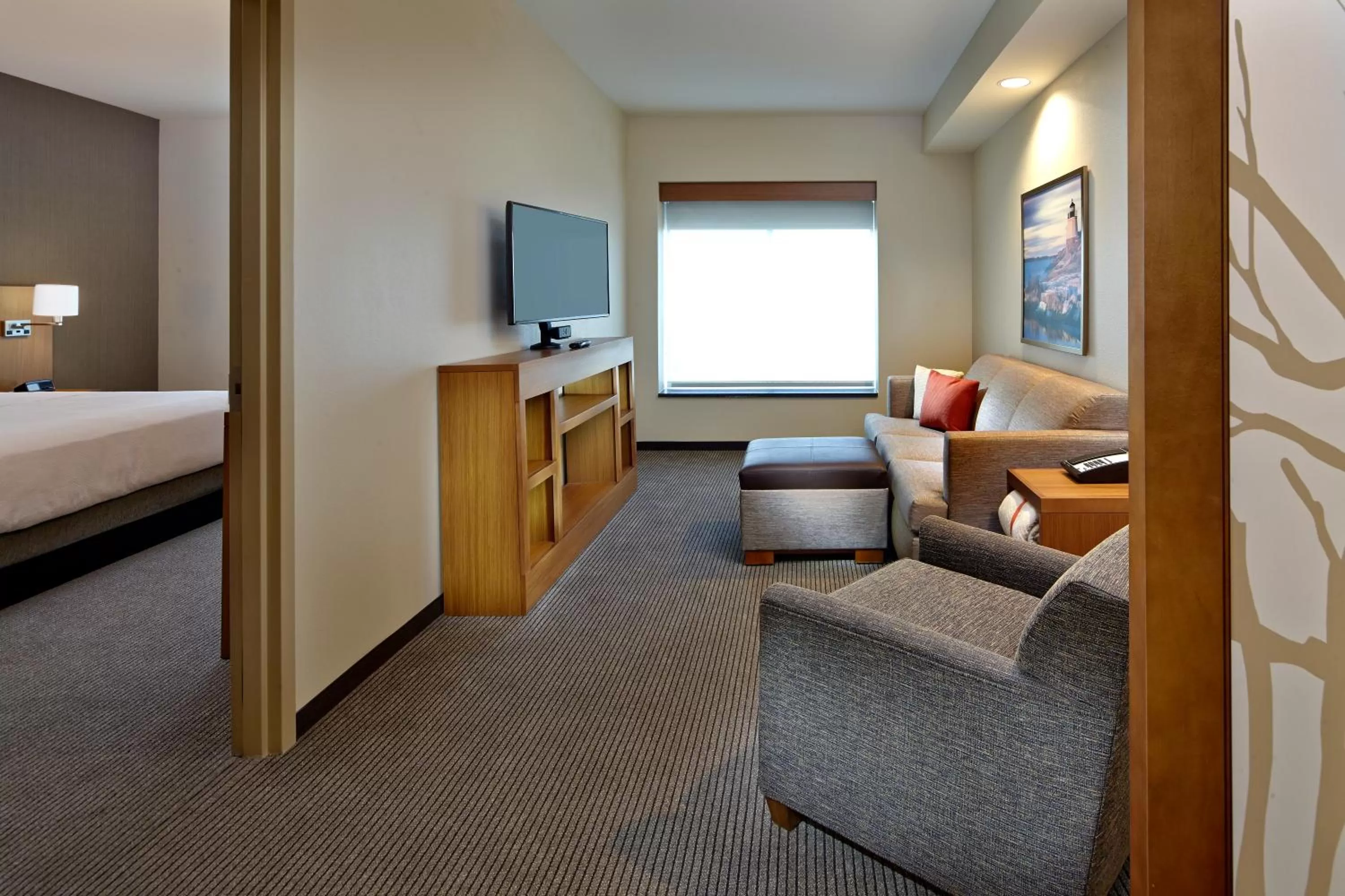 King Suite with Sofa Bed and Tub - Disability Access in Hyatt Place Warwick/Providence Airport
