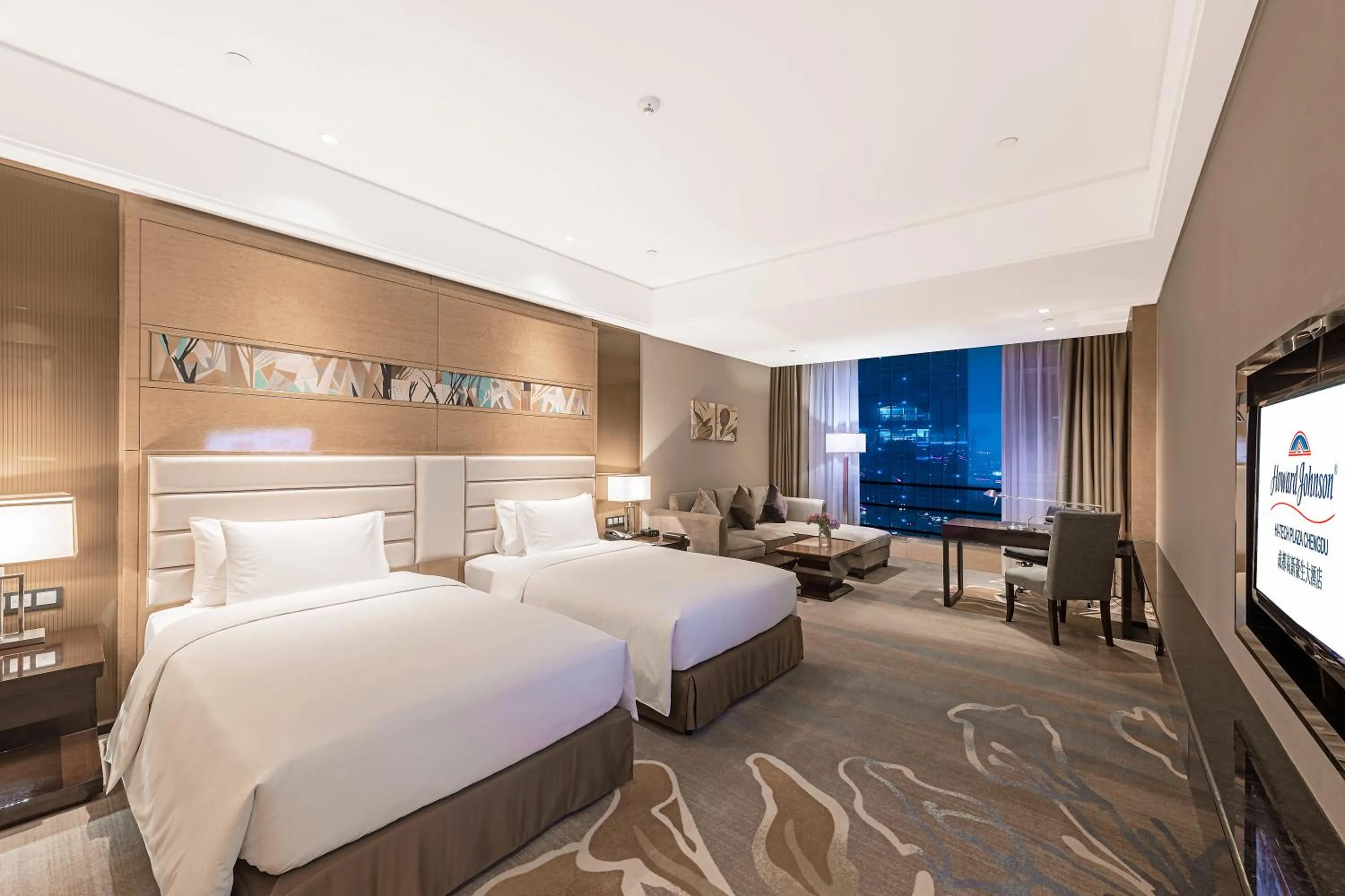 Hollywood Twin Room Smoking in Howard Johnson Hi - Tech Plaza Chengdu