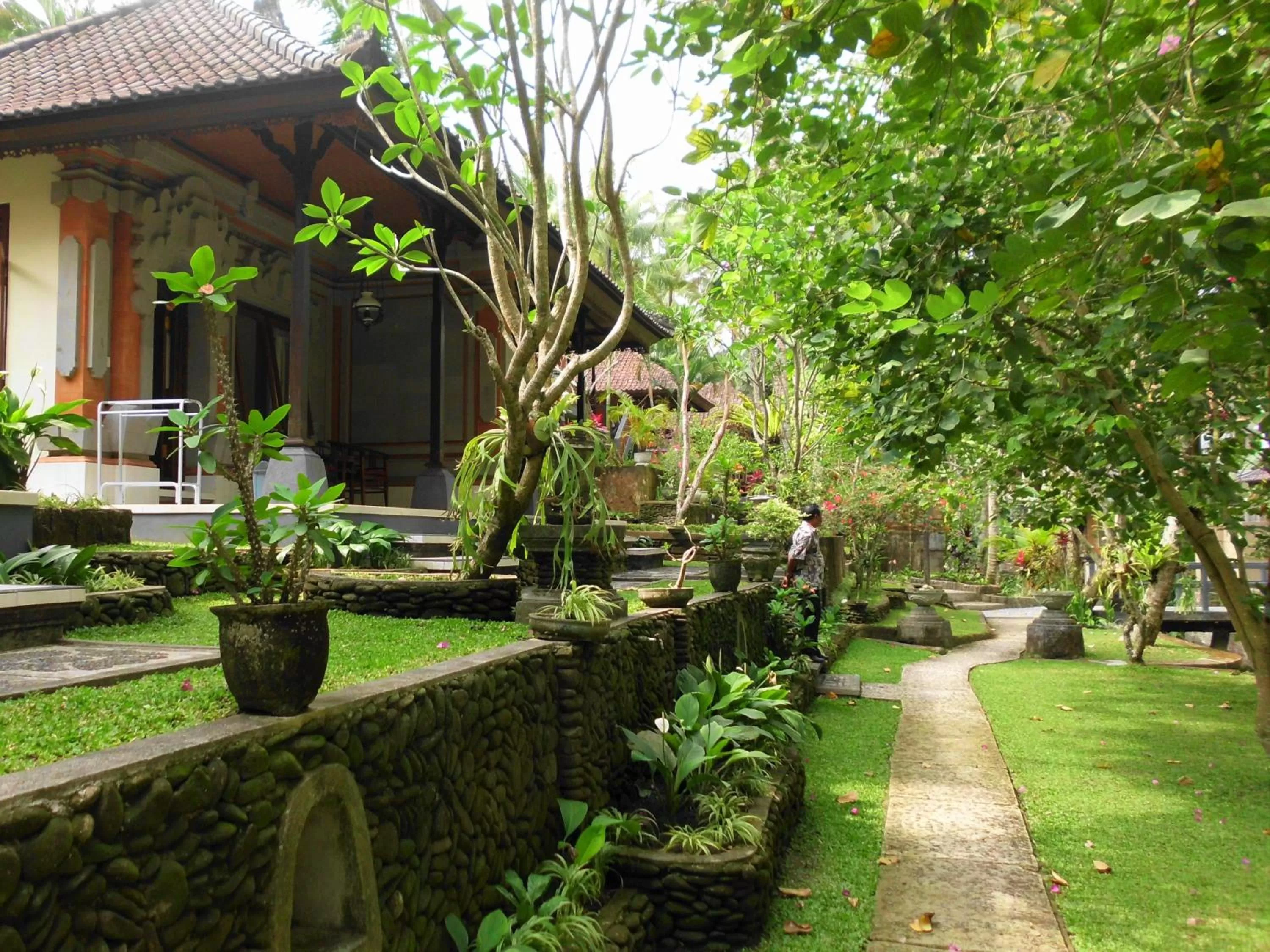 Garden view in Nick's Pension