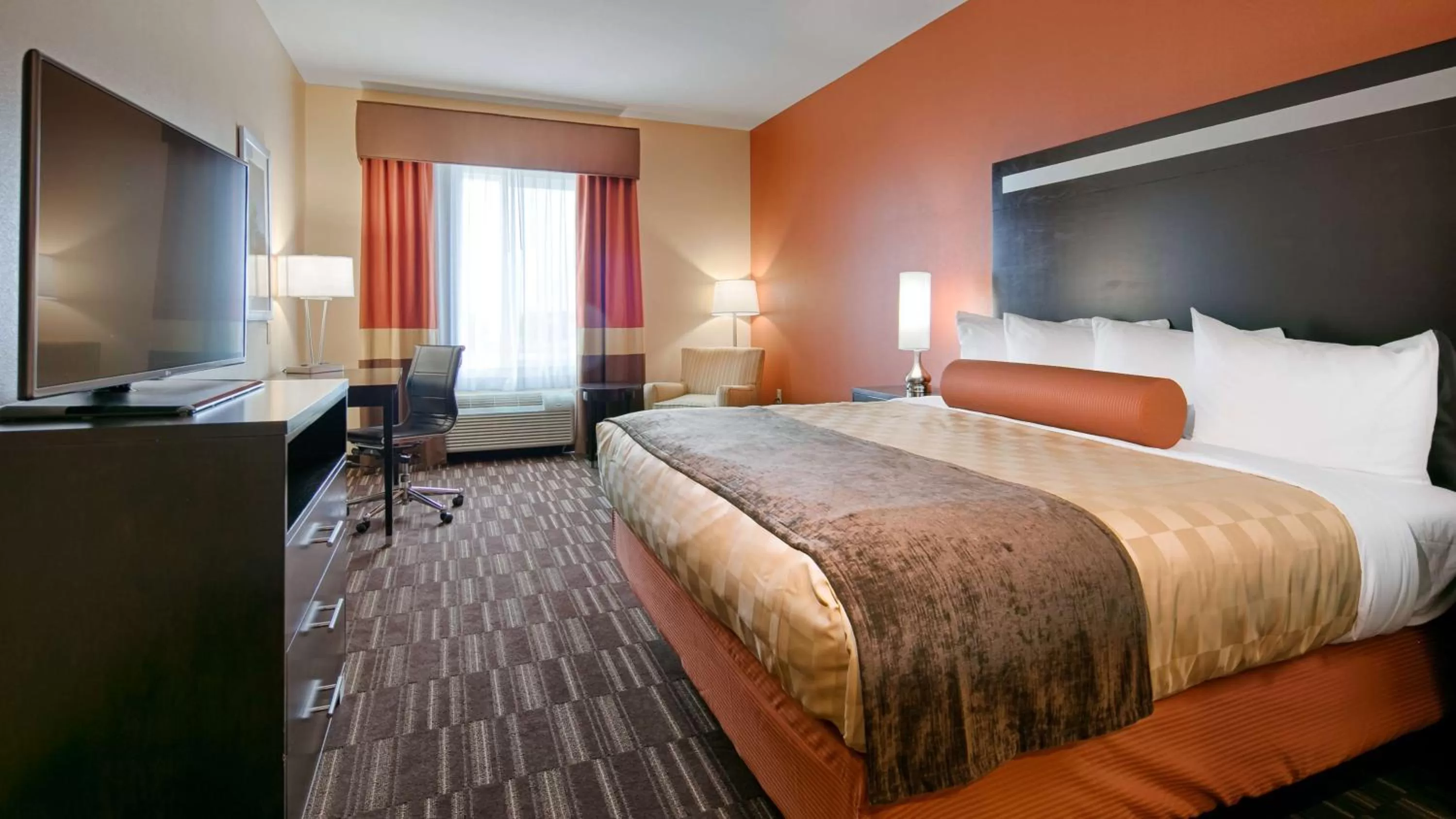 King Room with Roll-in Shower - Disability Access - Non-smoking in Wyndham Garden Lancaster CA