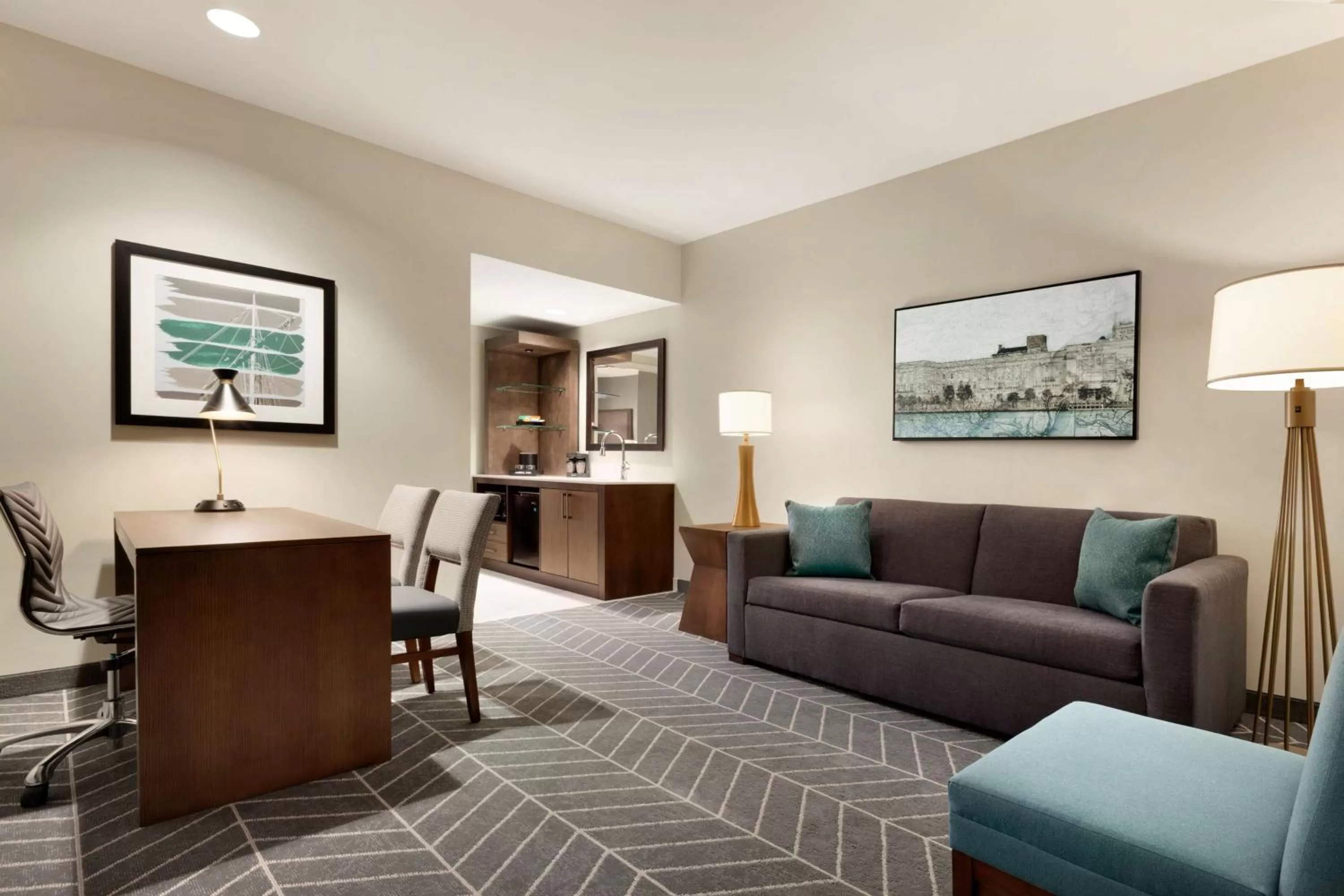 Two Queen Suite with River View in Embassy Suites By Hilton Wilmington Riverfront