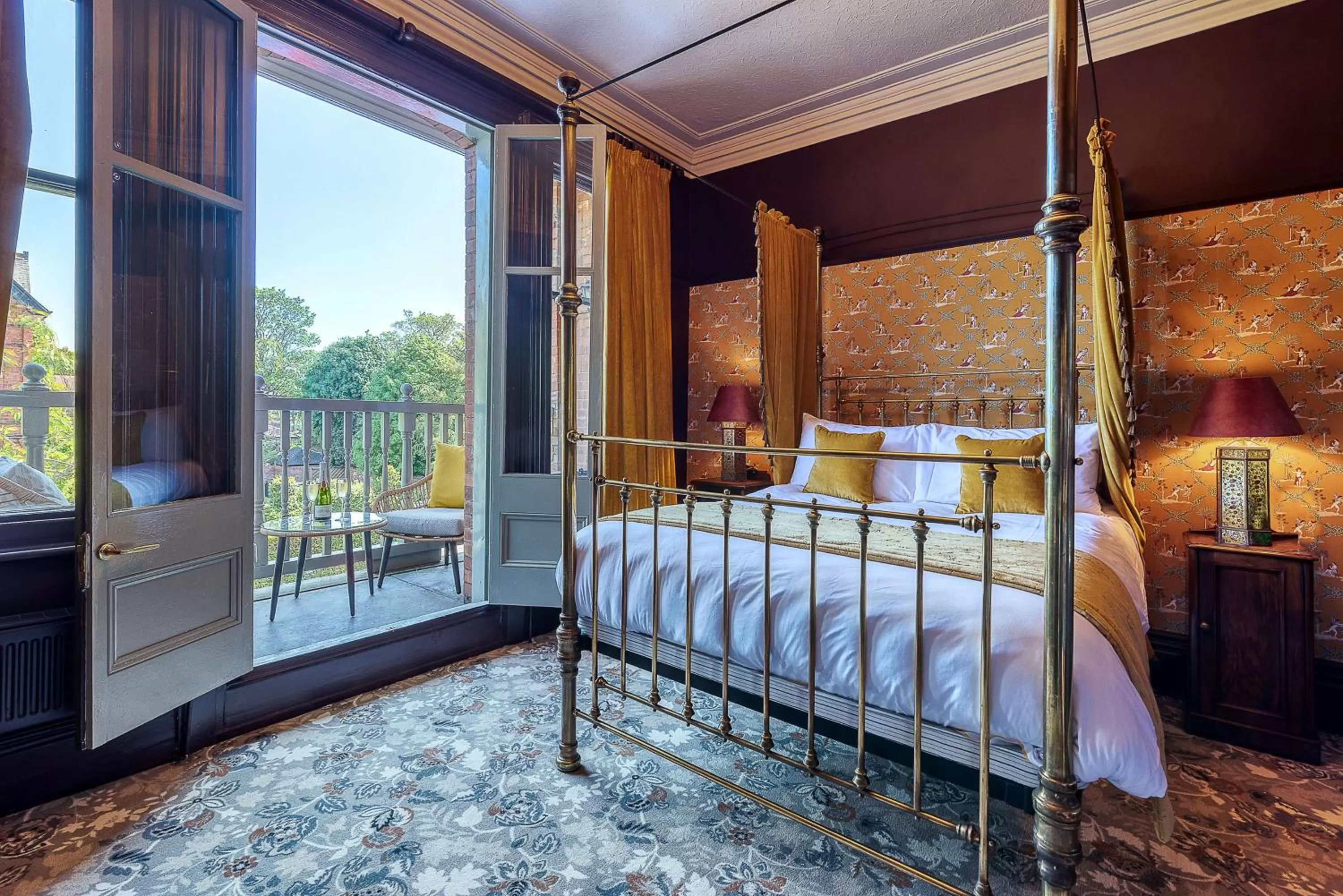 Superior Double Room with Four Poster Bed and Balcony in Clementine's Guest House