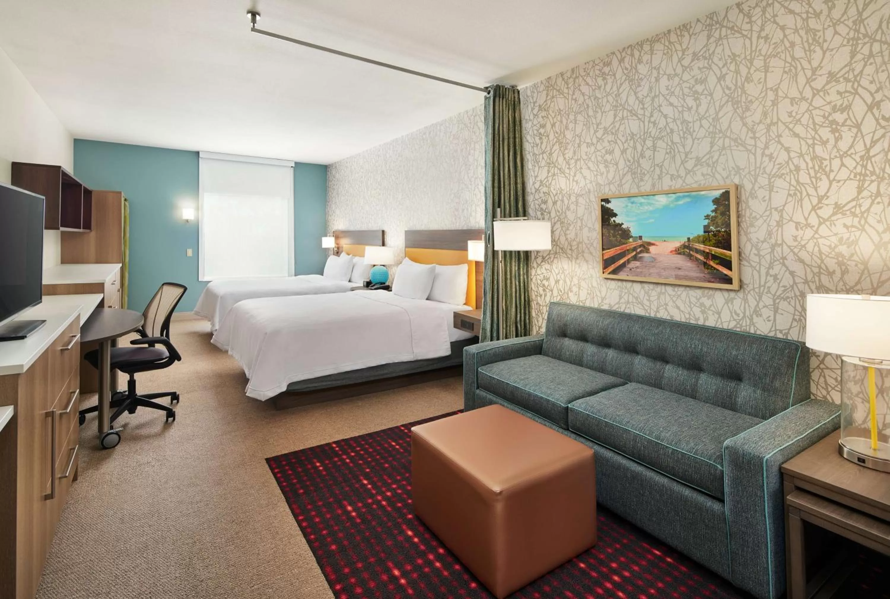 Queen Studio with Two Queen Beds - Non-Smoking in Home2 Suites By Hilton Palm Bay I 95