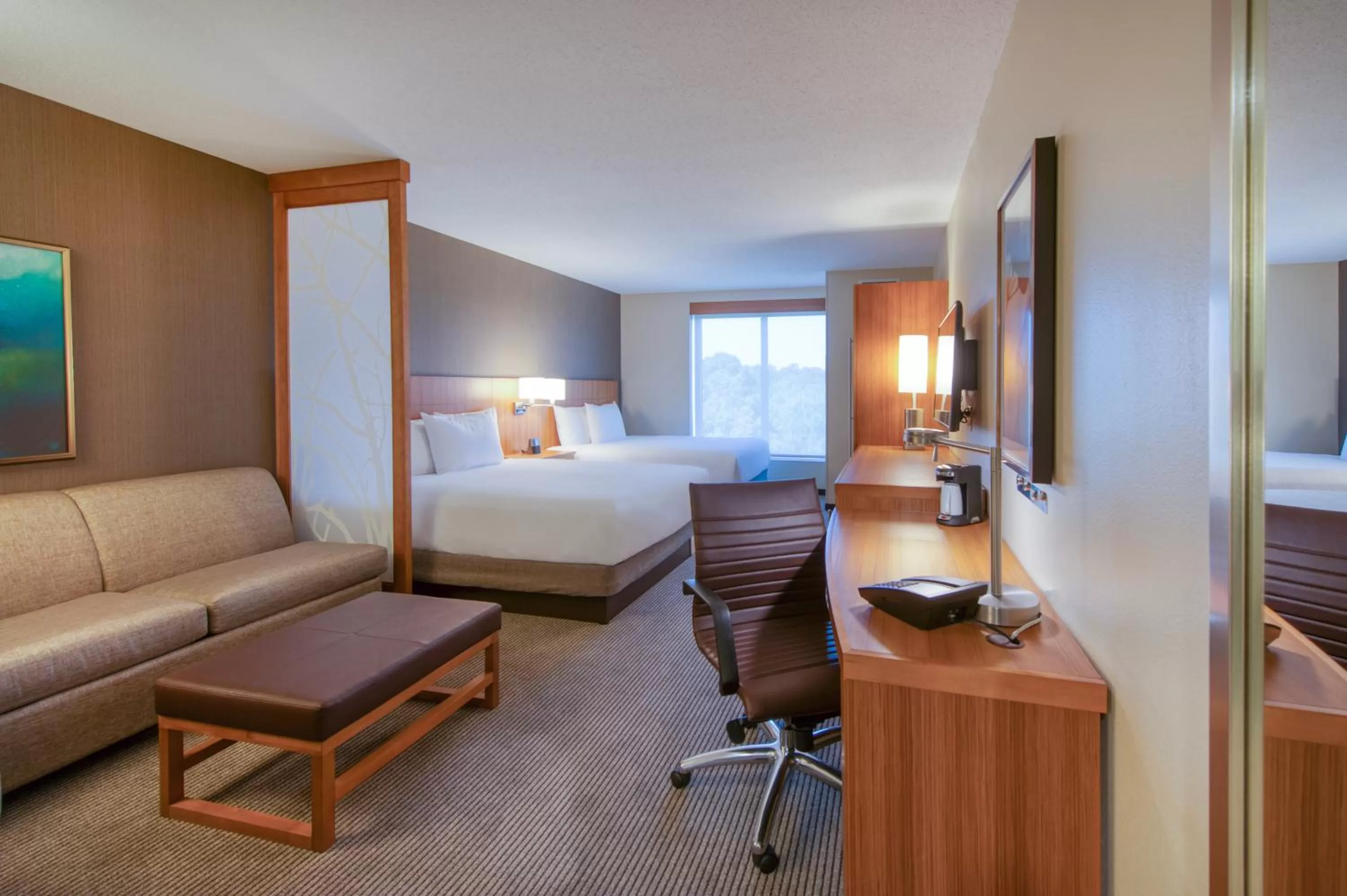 Queen Room with Two Queen Beds and Sofa Bed - High Floor in Hyatt Place Durham Southpoint