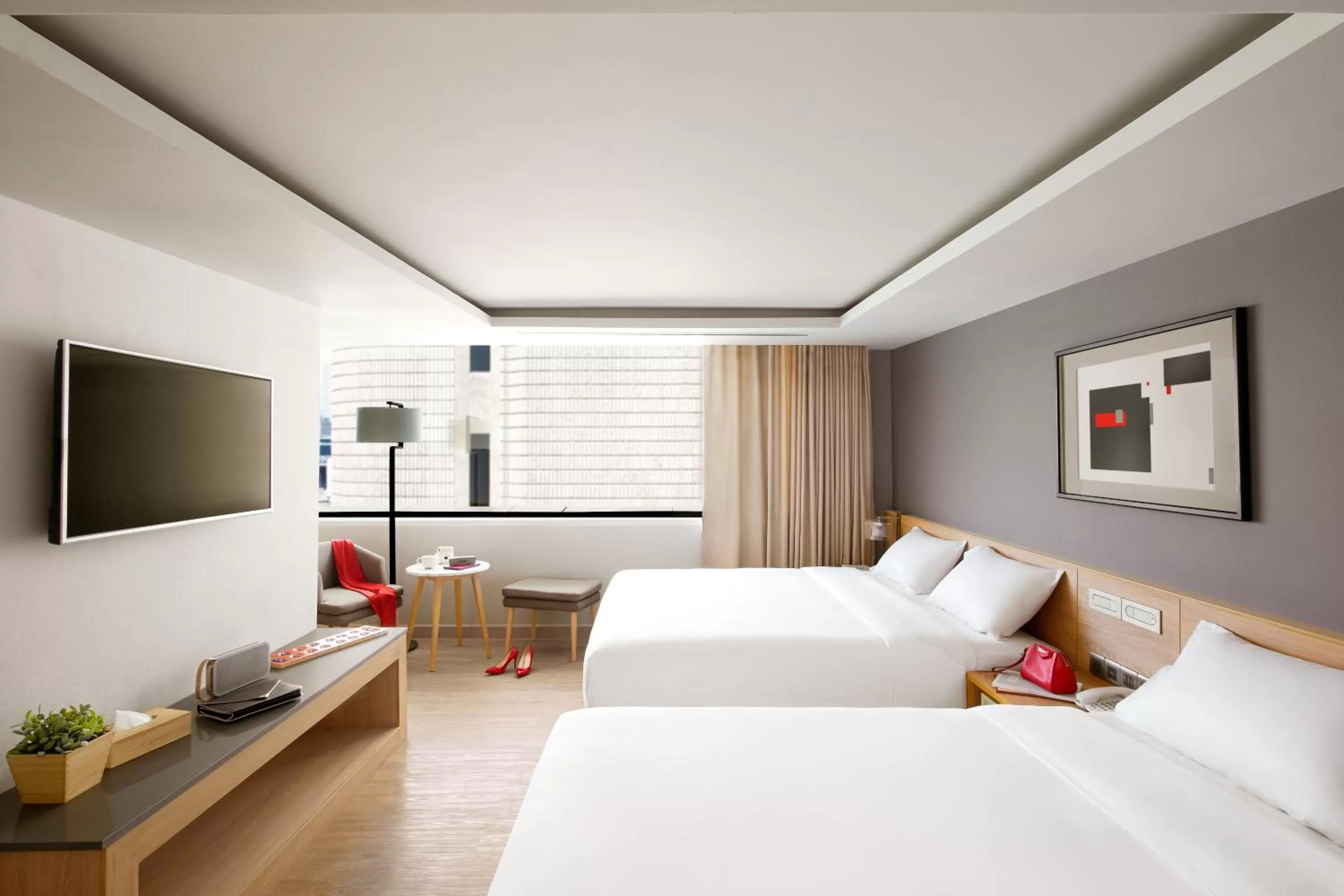 King Room with Two King Beds in Kritthai Residence