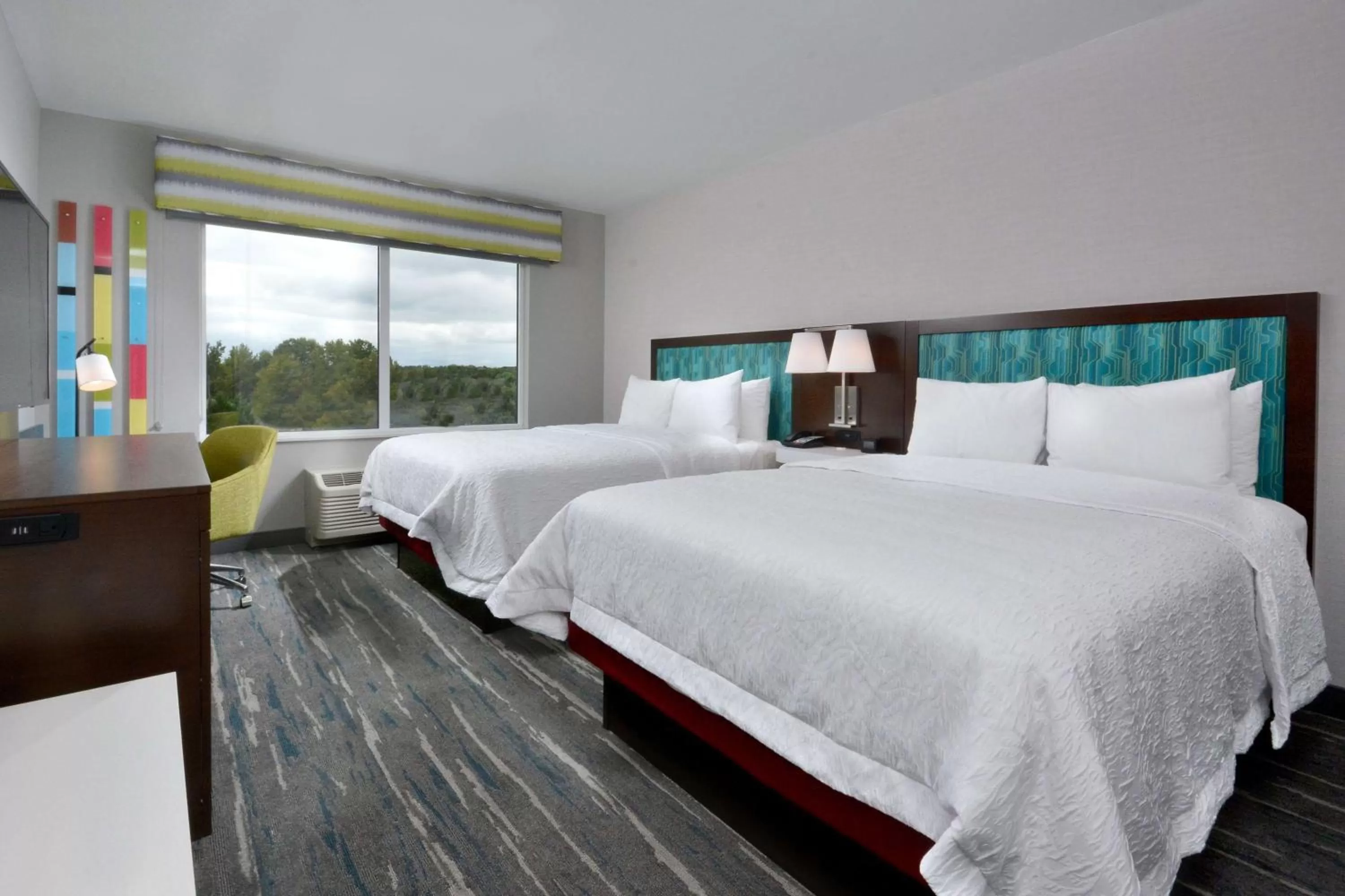 Queen Room with Two Queen Beds - Hearing Access/Non-Smoking in Hampton Inn & Suites Charlotte North I 485