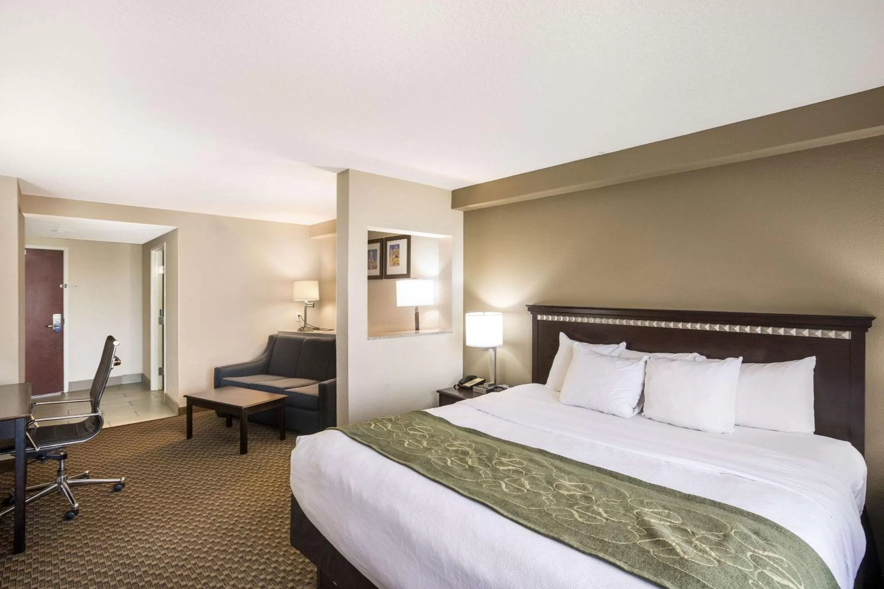 King Suite with Roll-In Shower - Accessible/Non-Smoking in Comfort Suites Forsyth near I-75