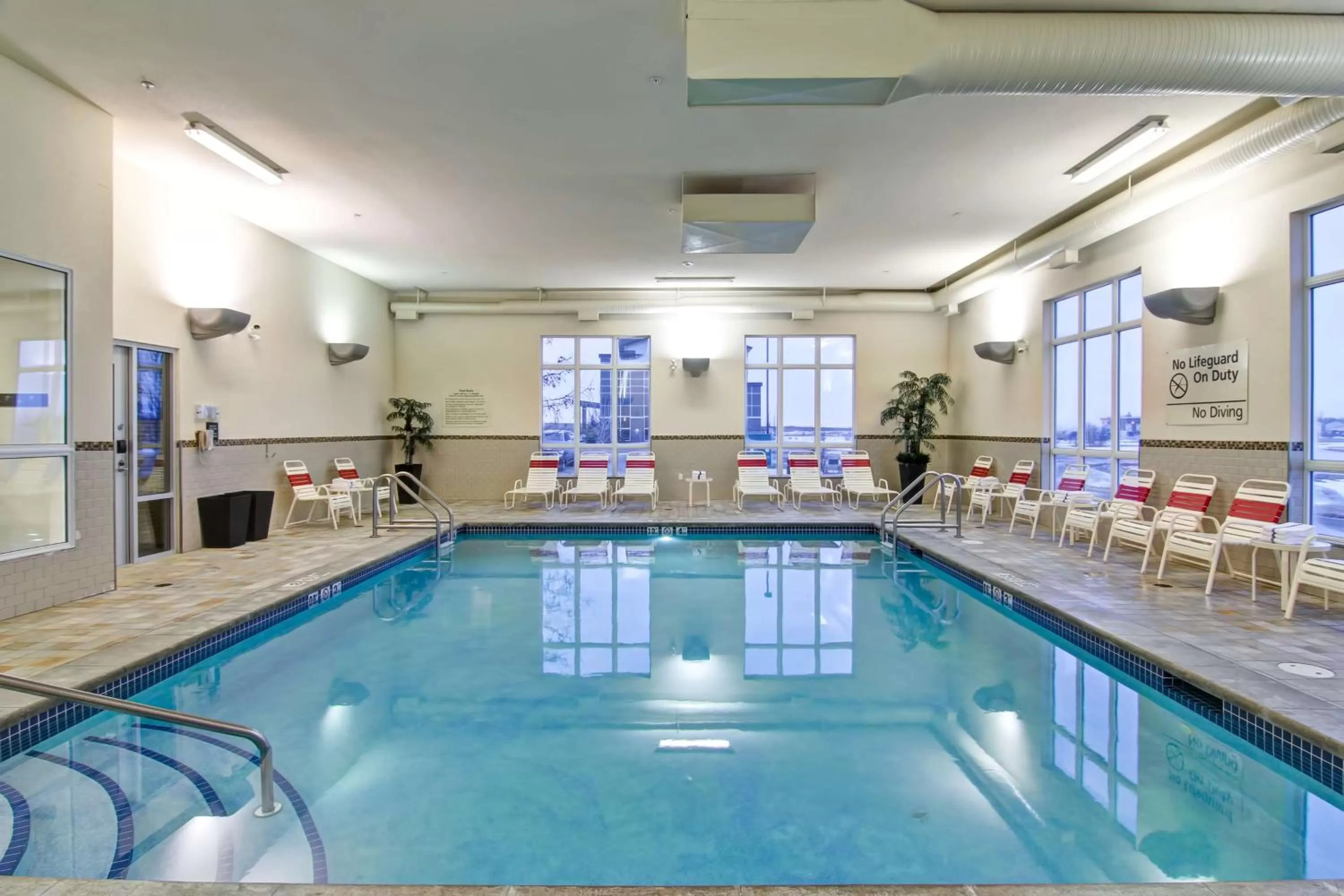 Pool view in Hampton Inn & Suites Red Deer