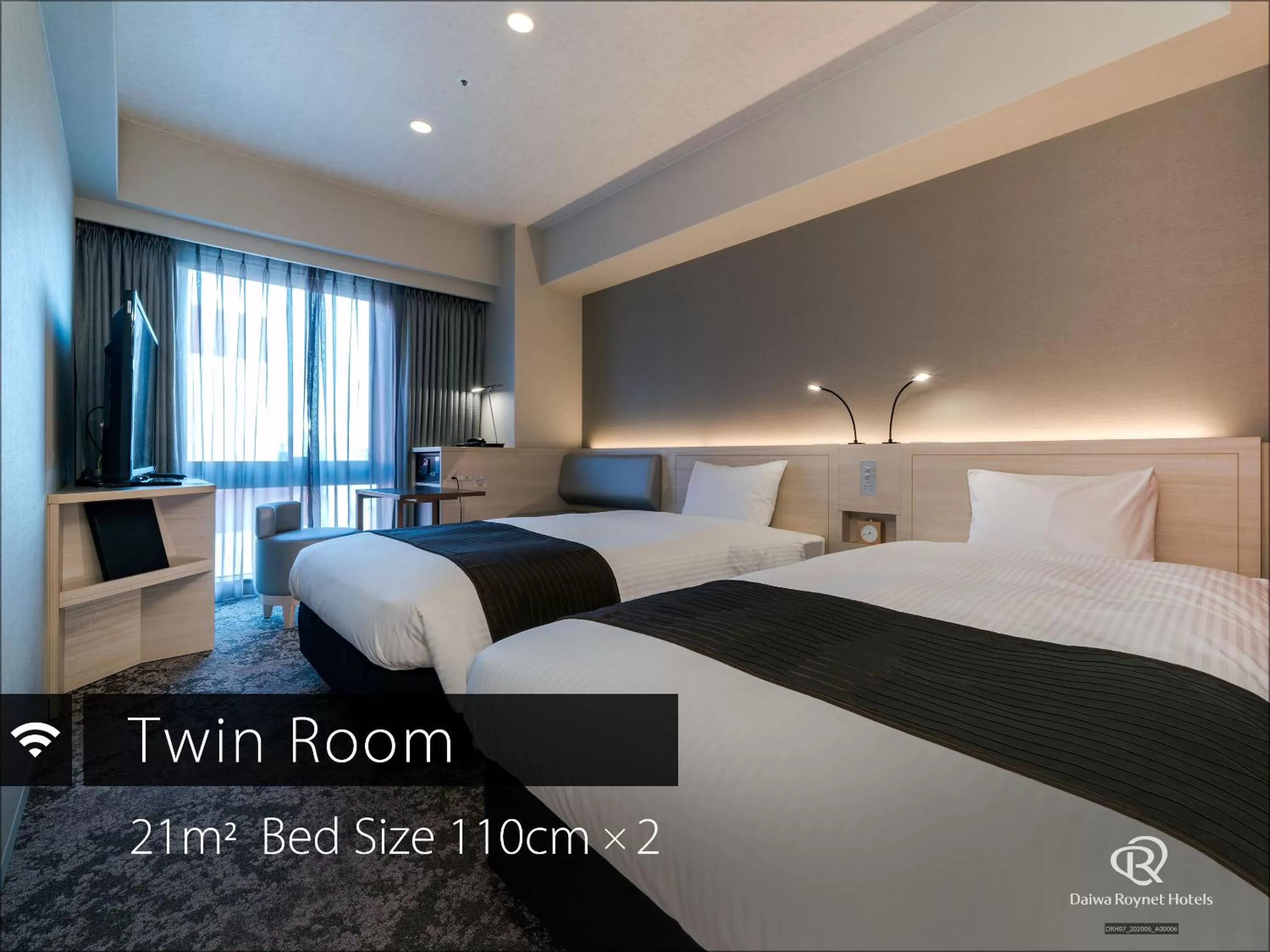 Standard Twin Room for Single Use - Non-Smoking in DEL style Fukuoka Nishinakasu by Daiwa Roynet Hotel