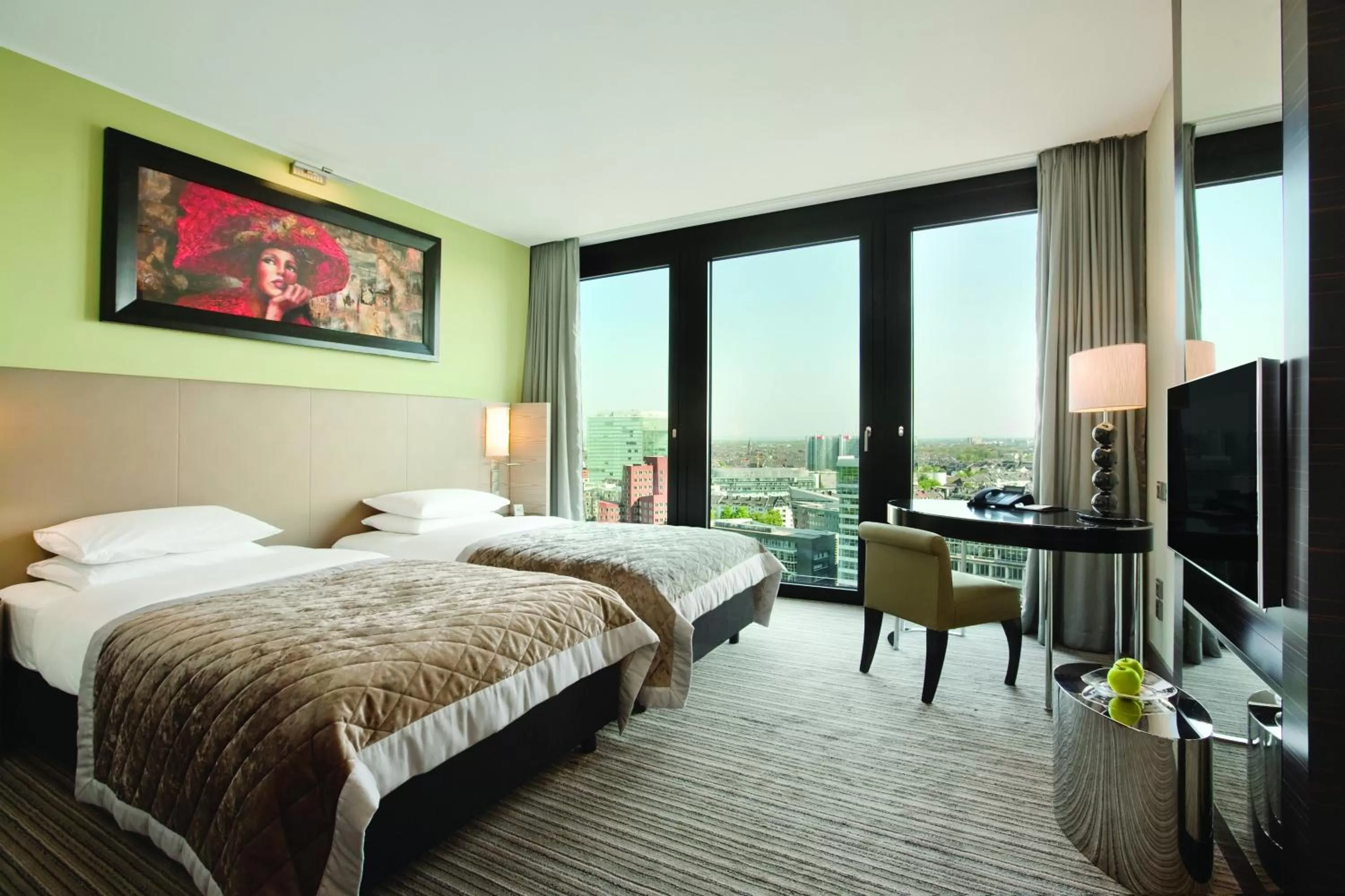 Twin Room with Harbor View in Hyatt Regency Dusseldorf