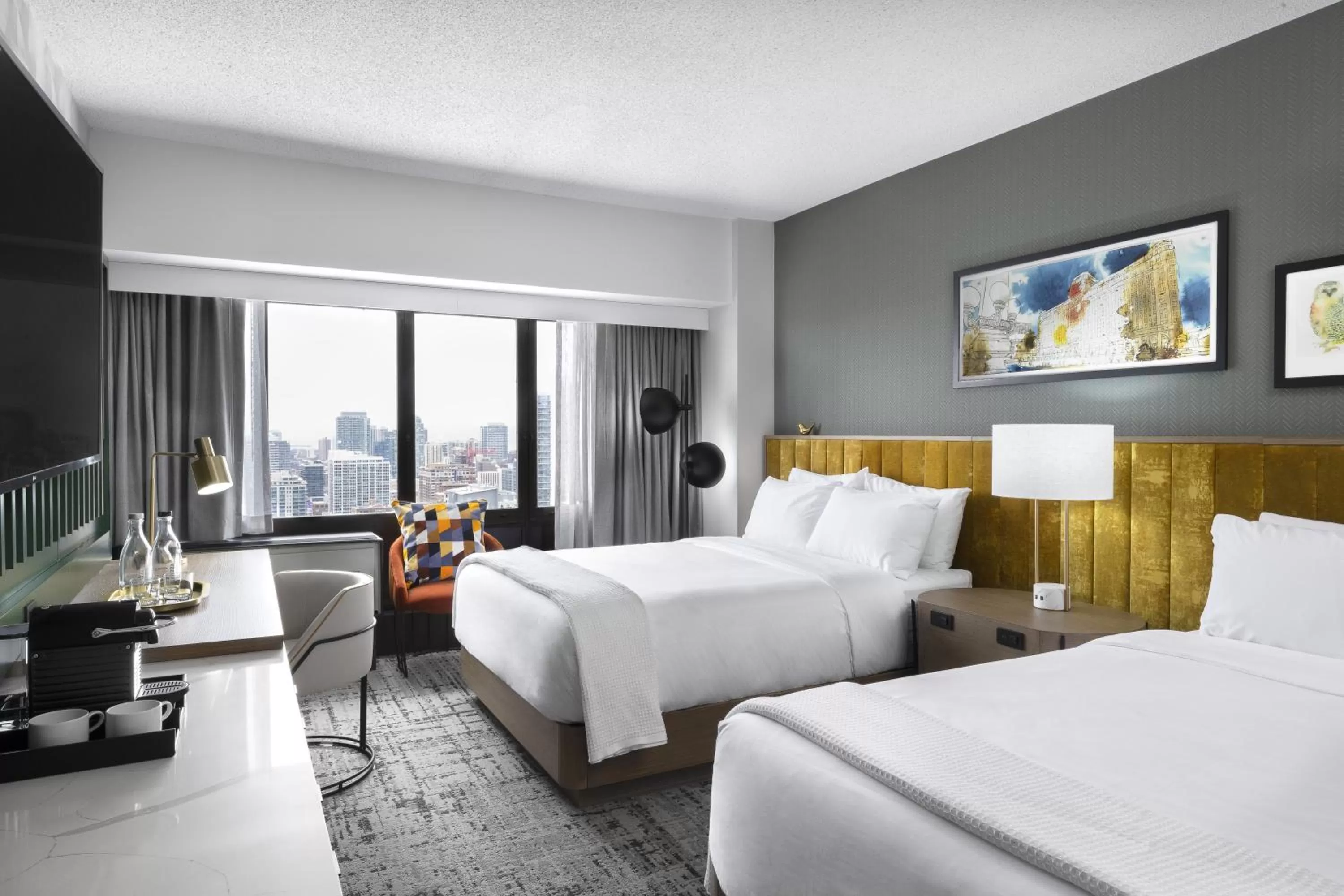 Two Queen Beds Executive Studio in voco Chicago Downtown - Riverwalk by IHG