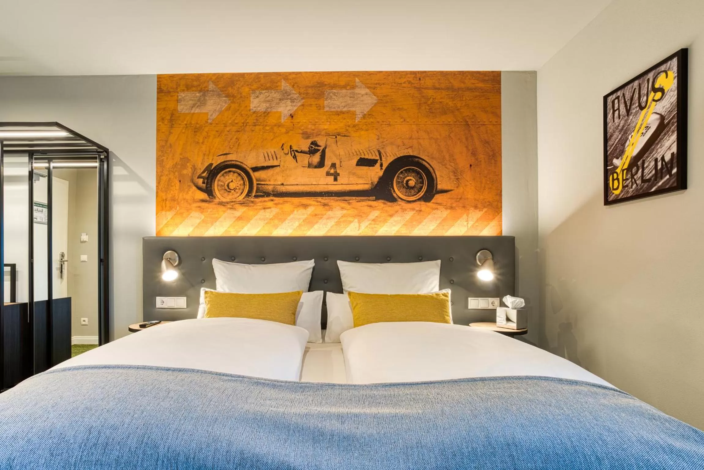 Photo of the whole room, Bed in NYCE Hotel Ingolstadt